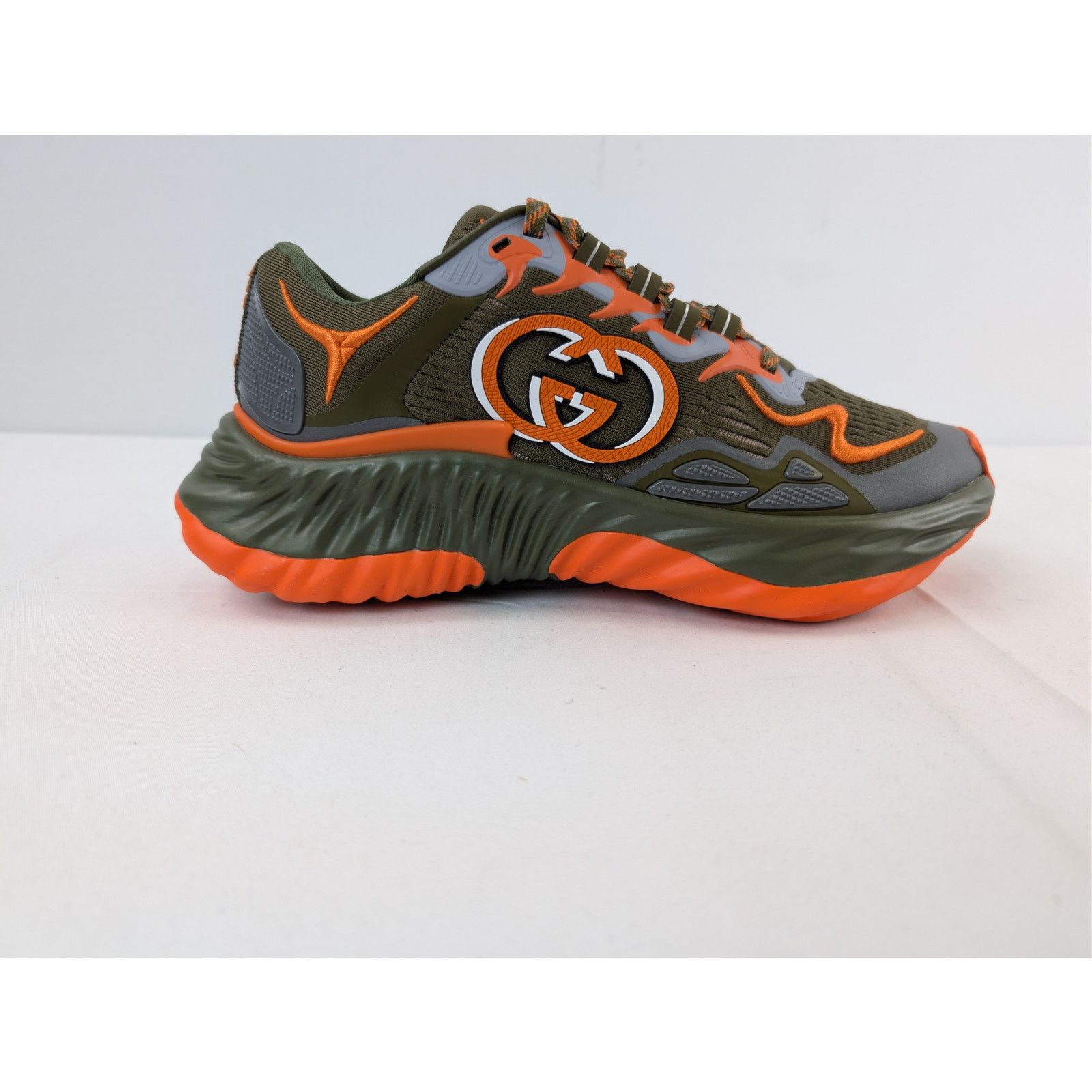 Gucci o1rshd1 Ripple Mesh Low Top Sneakers in Green / Orange Size US 8 / EU 41 - 4 Thumbnail