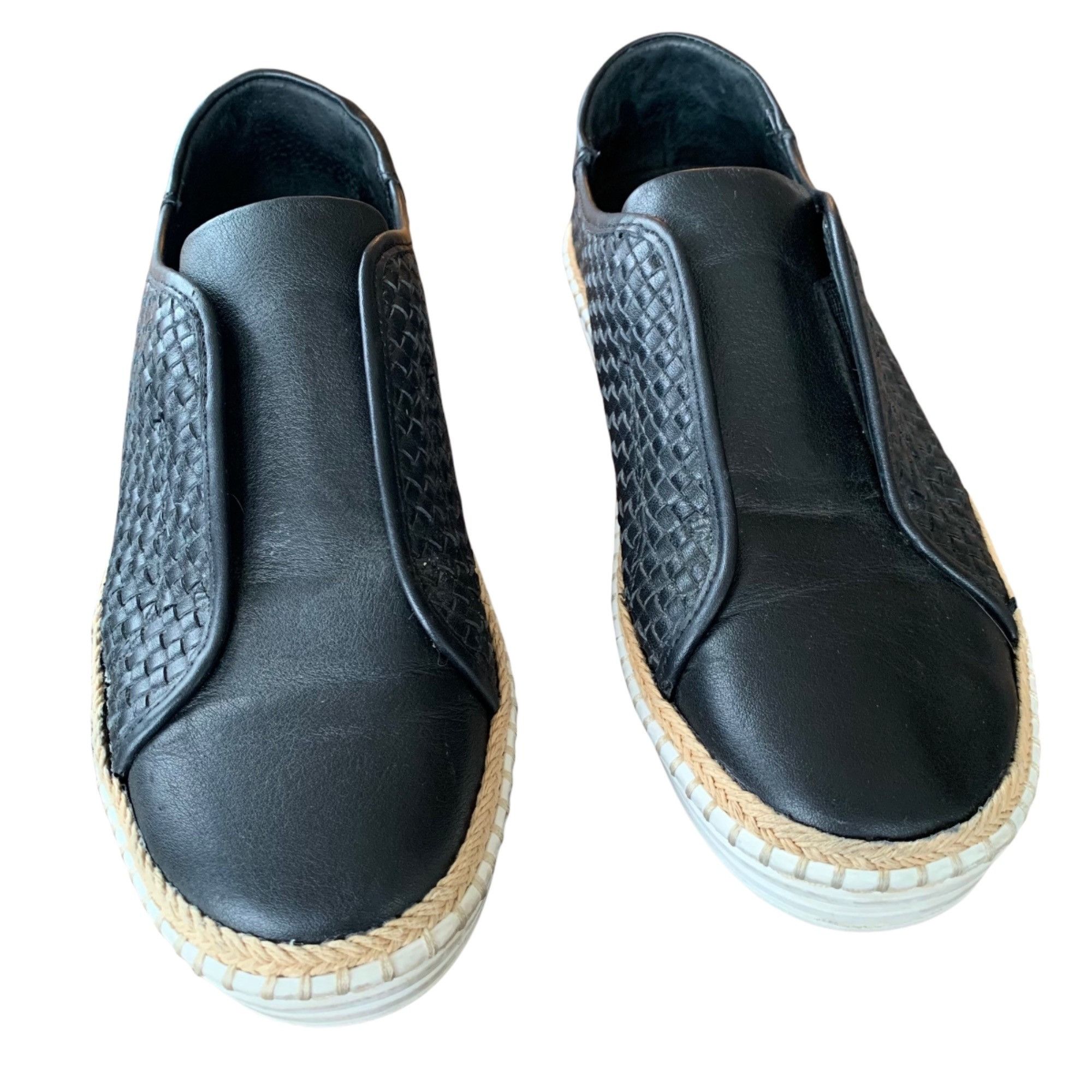 J/Slides J Slides Woven Leather Slip-On Loafers 8.5 Size US 8.5 / IT 38.5 - 2 Thumbnail