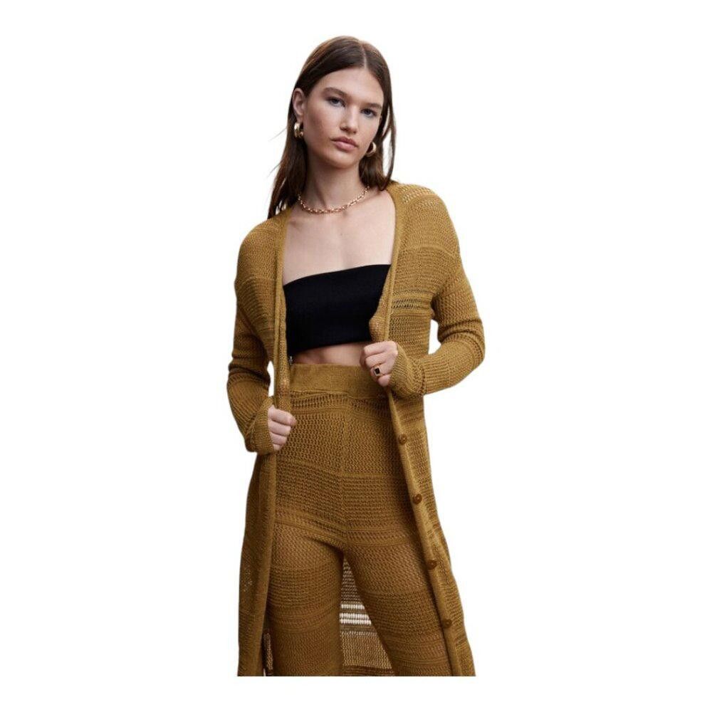 Designer MNG Knitted Pant and Duster Set L Size 36" / US 14 / IT 50 - 2 Thumbnail