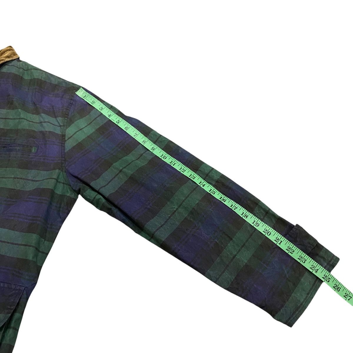 Polo Ralph Lauren × RRL Ralph Lauren × Vintage Vintage 90s Polo Ralph Lauren Oilskin Waxed Plaid Field Size US L / EU 52-54 / 3 - 15 Thumbnail