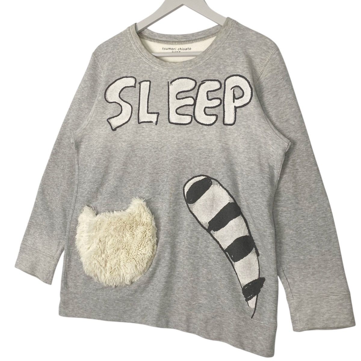 Vintage Vintage Tsumori Chisato Sleep Sweatshirt Crewneck Grey SizeM Size US M / EU 48-50 / 2 - 2 Thumbnail