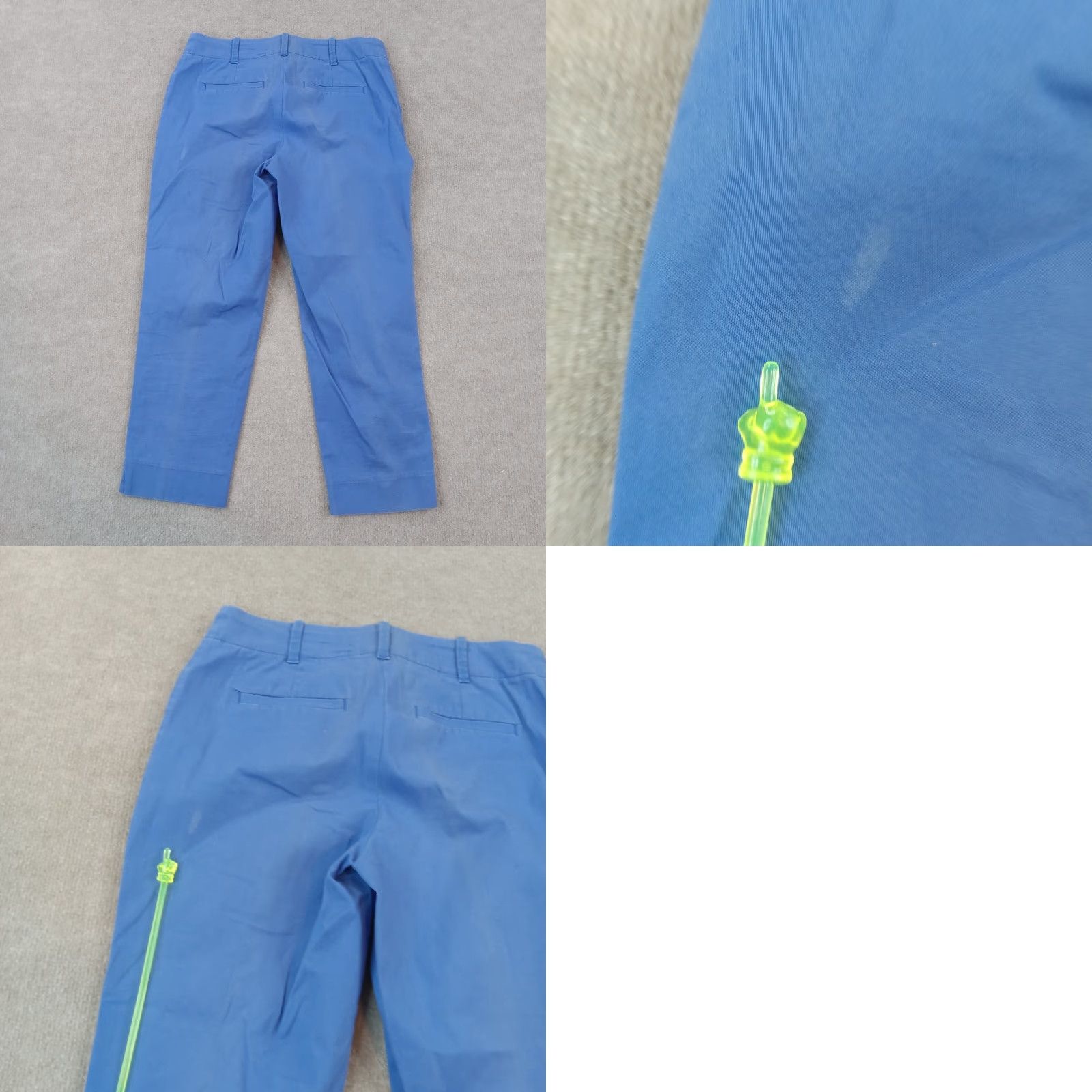 Talbots Talbots Womens Pants Size 4 Petite Blue Crop Straight Leg Stretch Size 28" / US 6 / IT 42 - 8 Thumbnail