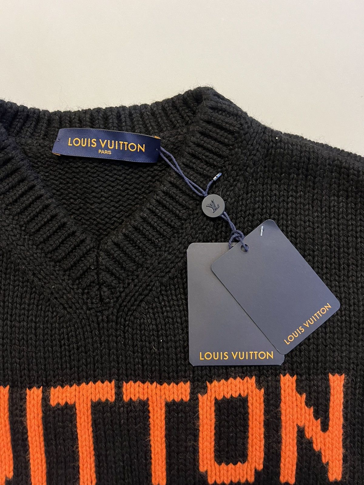 Louis Vuitton Chunky Intarsia Football Sweater