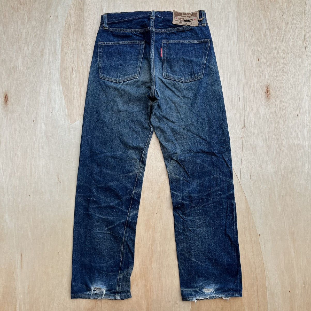 Japanese Brand HI STANDARD DENIM FADED DISTRESSED SELVEDGE / GOA / LGB Size US 30 / EU 46 - 1 Thumbnail