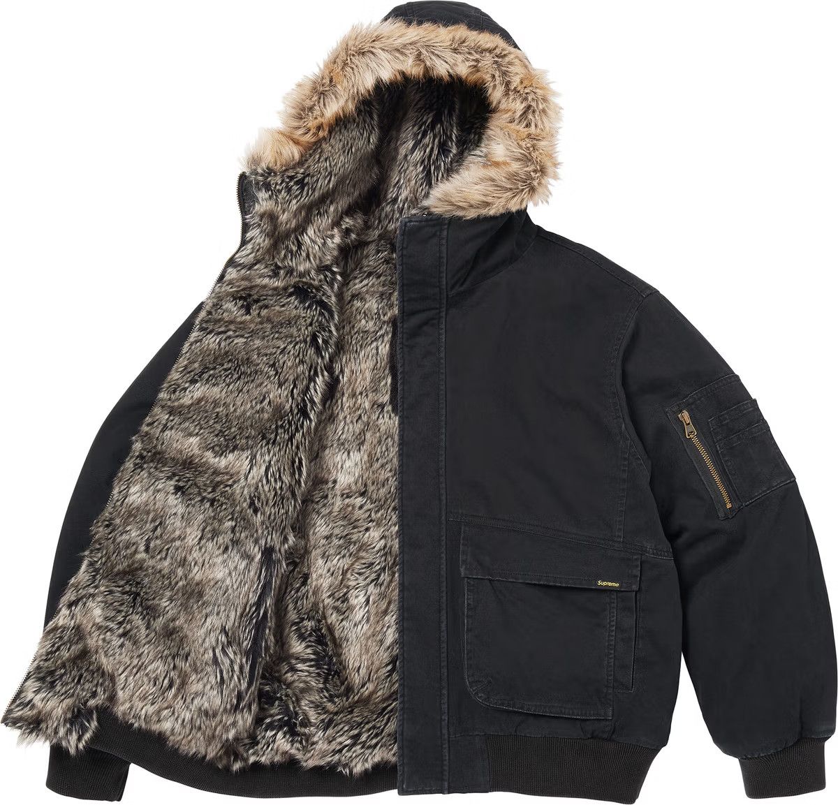 Supreme Reversible Faux Fur Hooded Work Jacket Size US XL / EU 56 / 4 - 3 Thumbnail