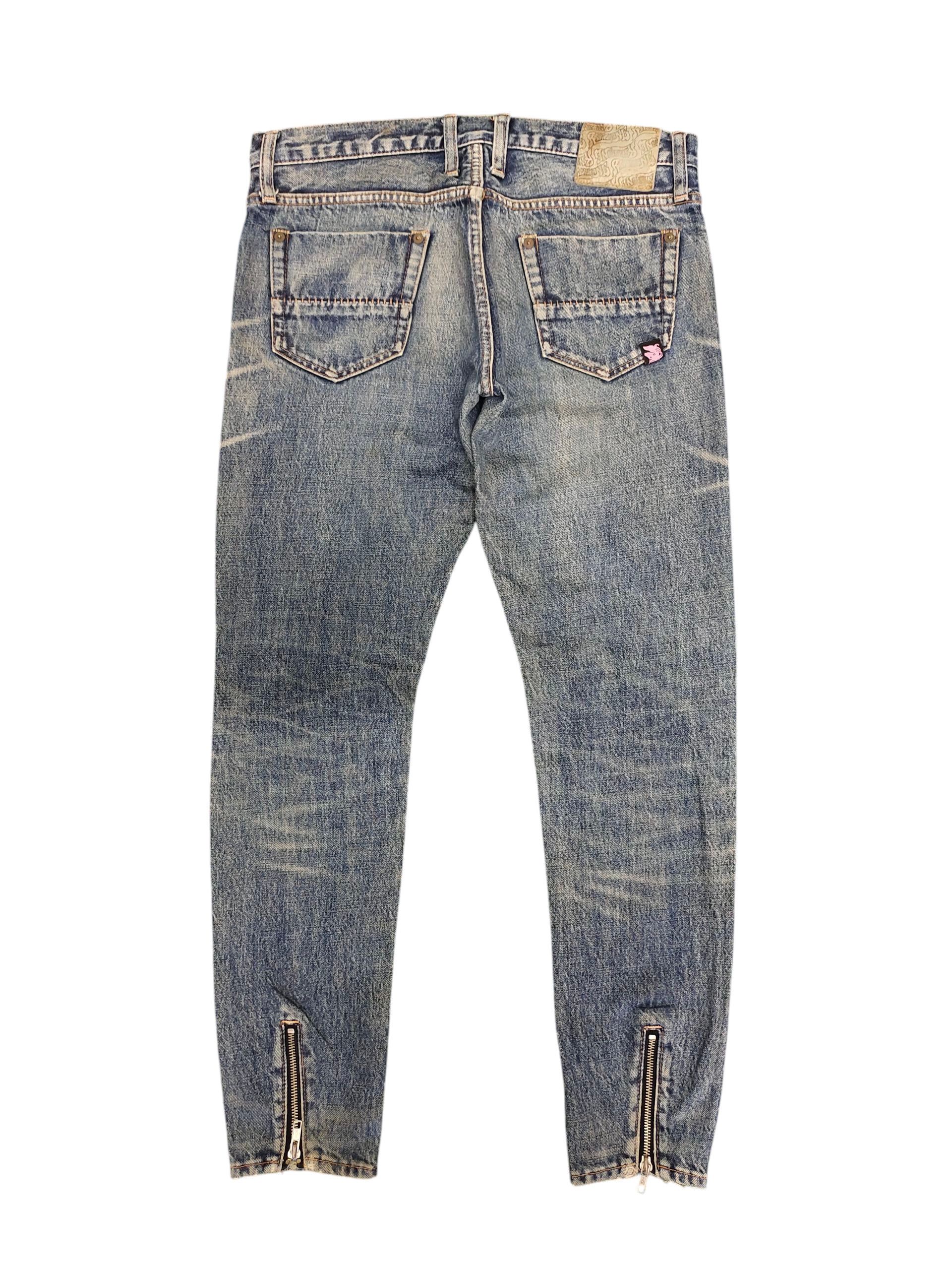 Comme des Garcons × Undercover Rna Slang Japan Rusty Clawmark Distress Faded Denim Jeans Size US 30 / EU 46 - 8 Thumbnail