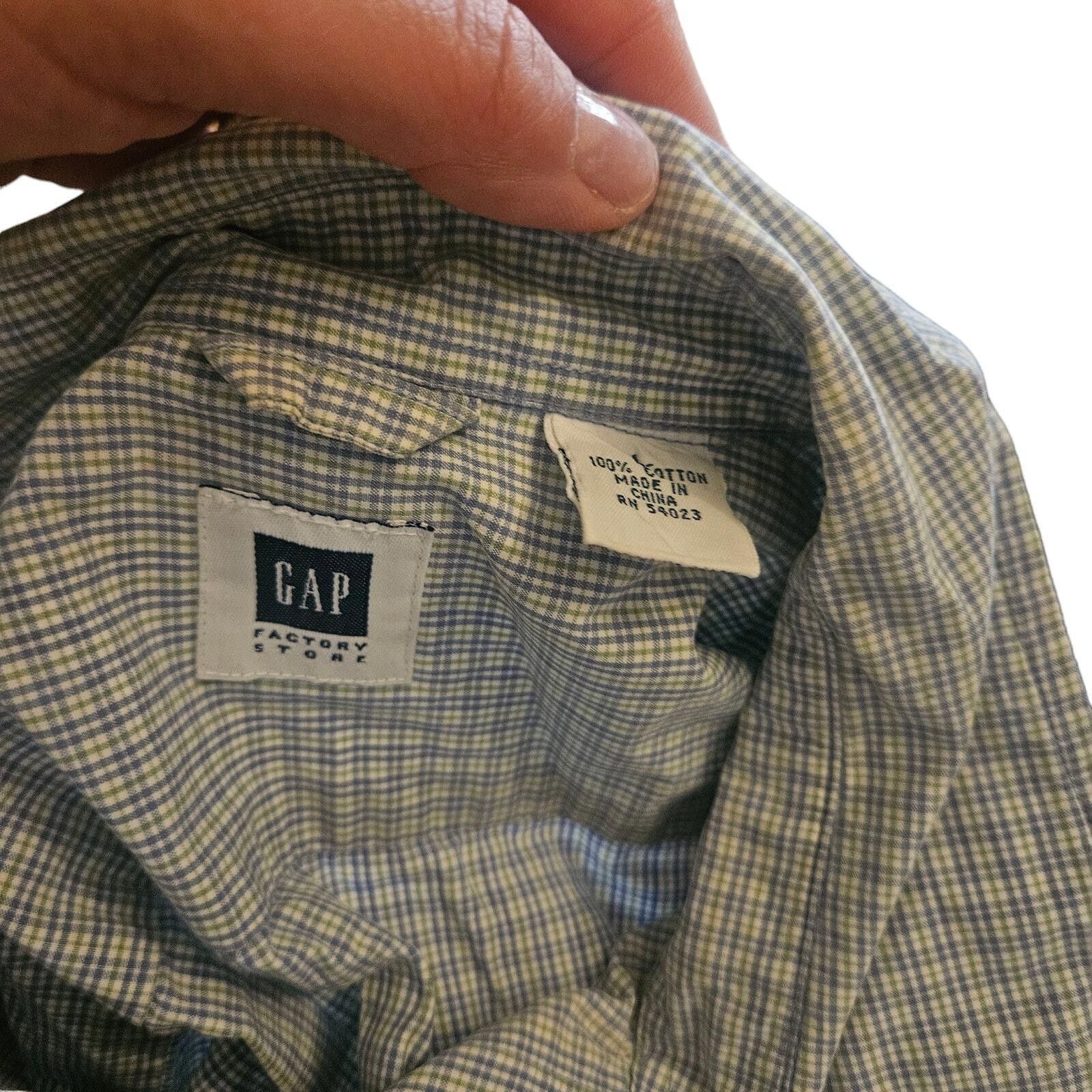 Gap Gap Men's Button-Up Shirt Plaid 100% Cotton Size Large Size US L / EU 52-54 / 3 - 2 Thumbnail