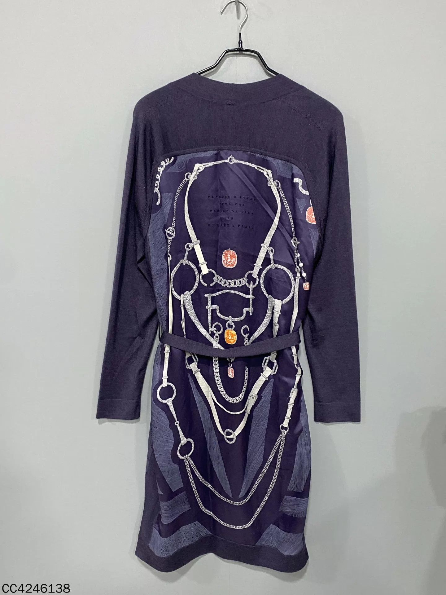 Hermes HERMES Indigo silk cashmere long cardigan size 34 Size XS / US 0-2 / IT 36-38 - 3 Thumbnail