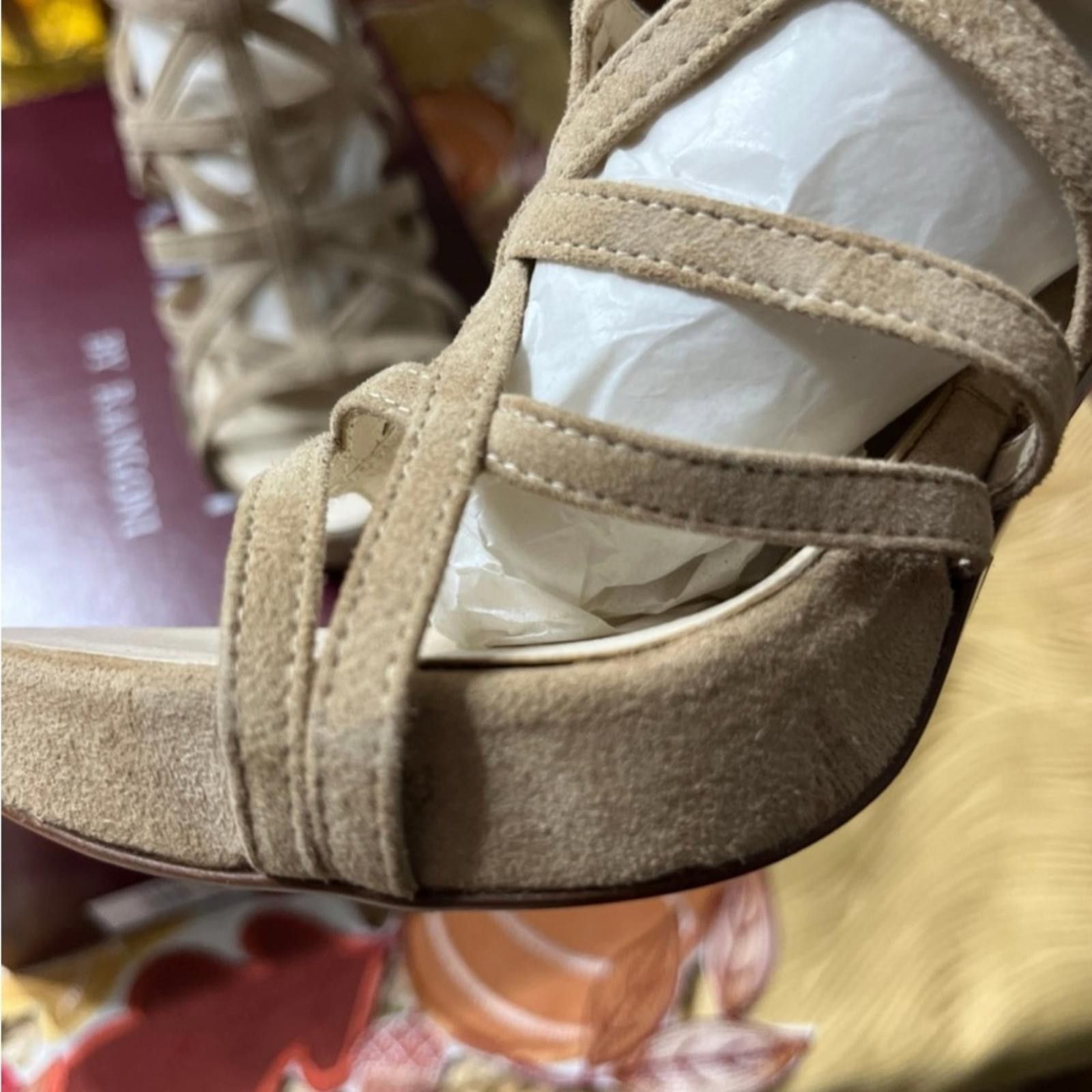 Other Chic Tan Strappy Heels for Women Size US 6 / IT 36 - 3 Thumbnail