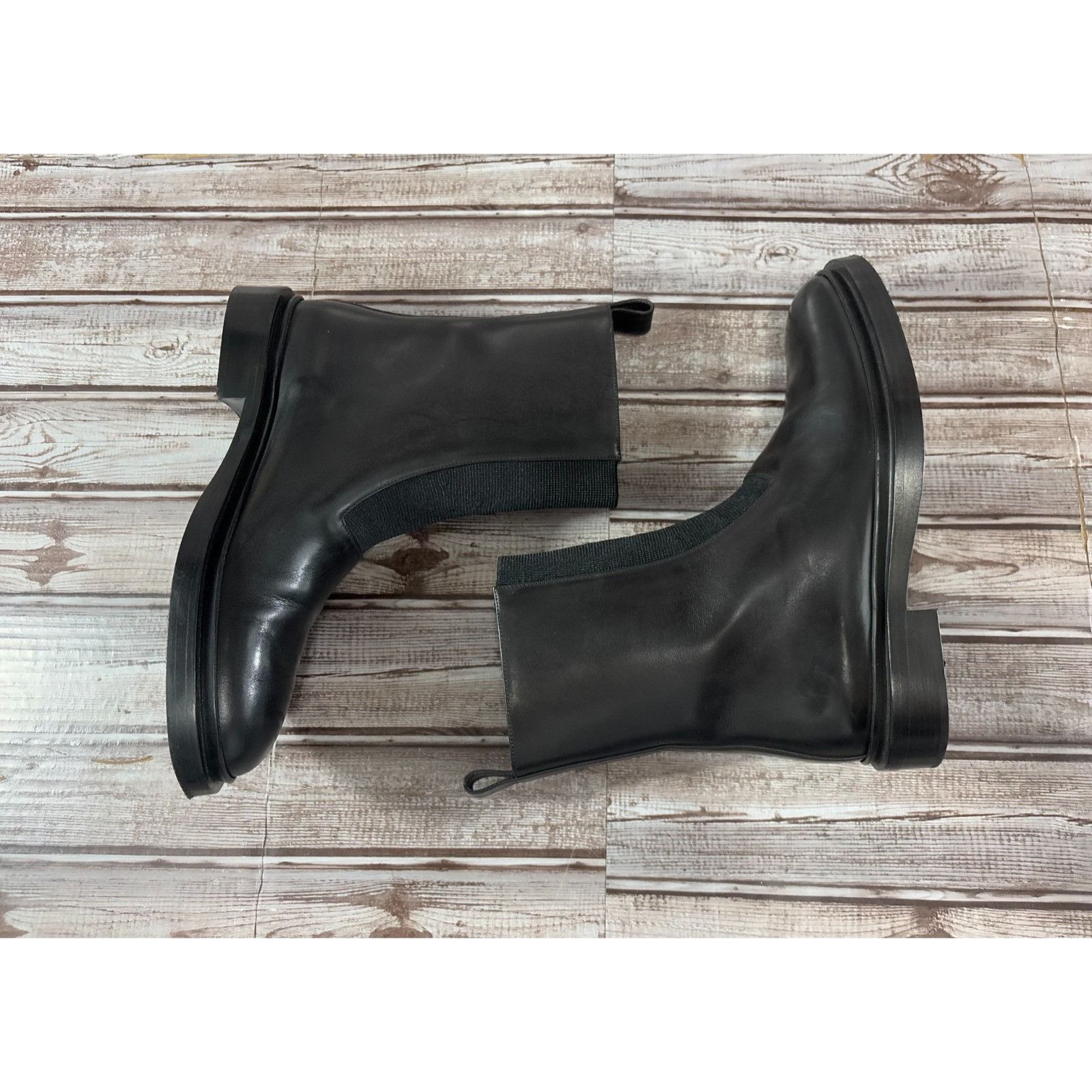 Jil Sander Jil Sander chunky leather boots size 39 US 6.5 black mspr $1 Size US 6.5 / EU 39-40 - 8 Thumbnail