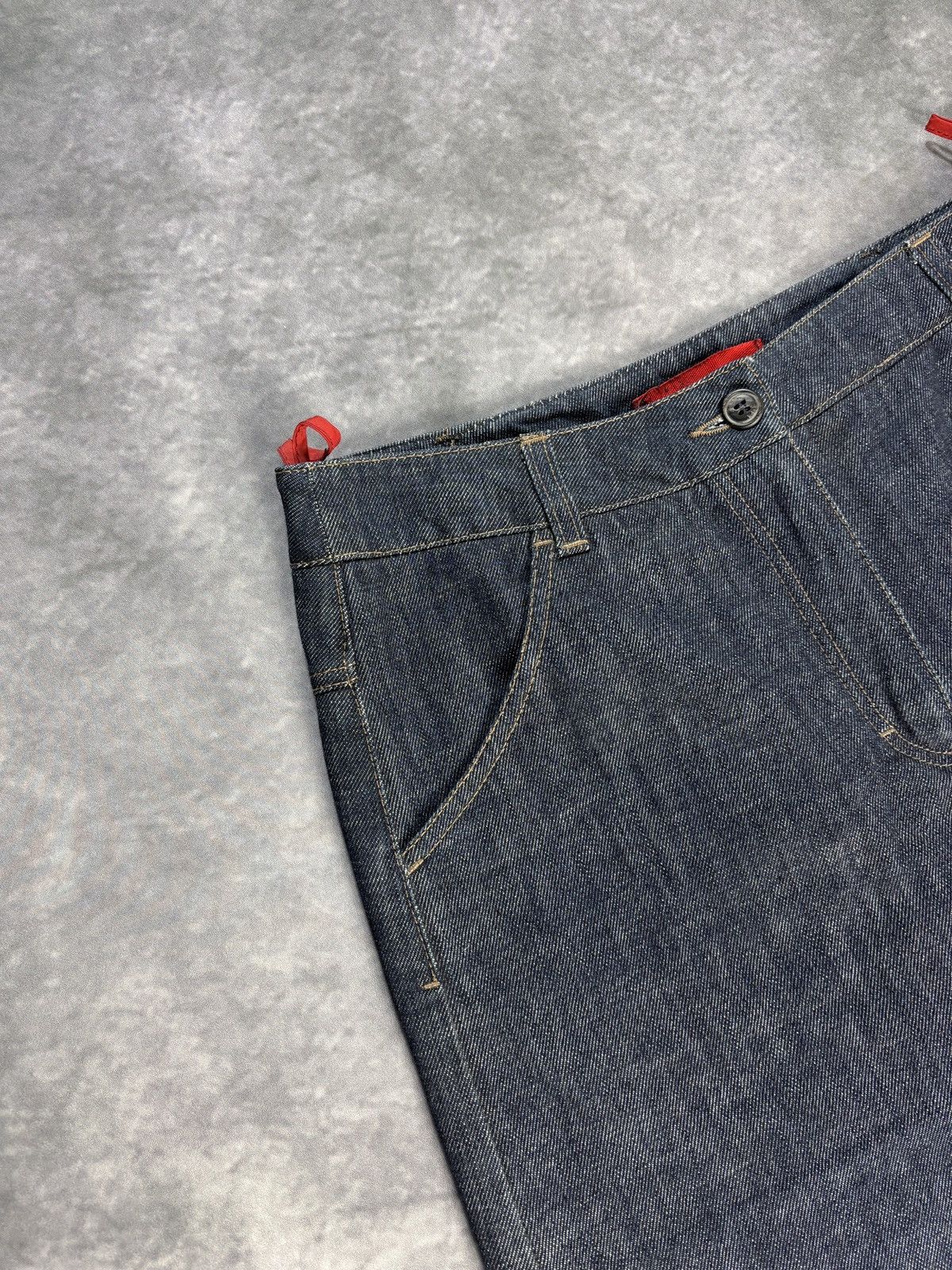 Prada × Vintage 2000s Prada Sport Vintage Prada Denim Maxi Skirt 1990s Long Size 28" / US 6 / IT 42 - 9 Thumbnail