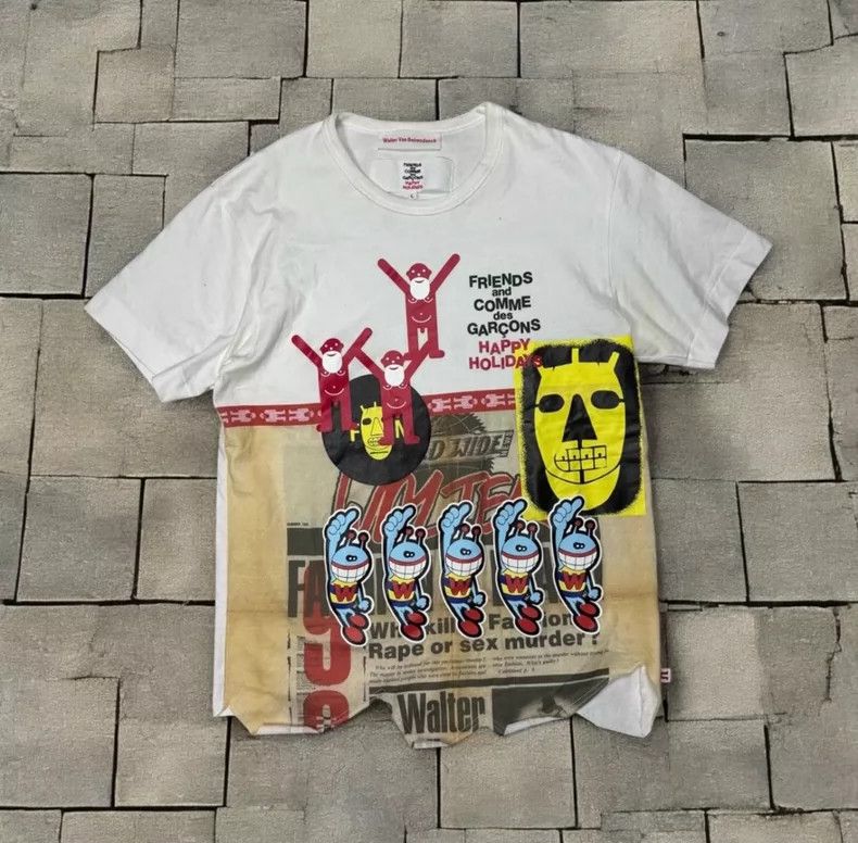 Comme des Garcons Comme Des Garcons White patterned short sleeved shirt Size L / US 10 / IT 46 - 1 Thumbnail