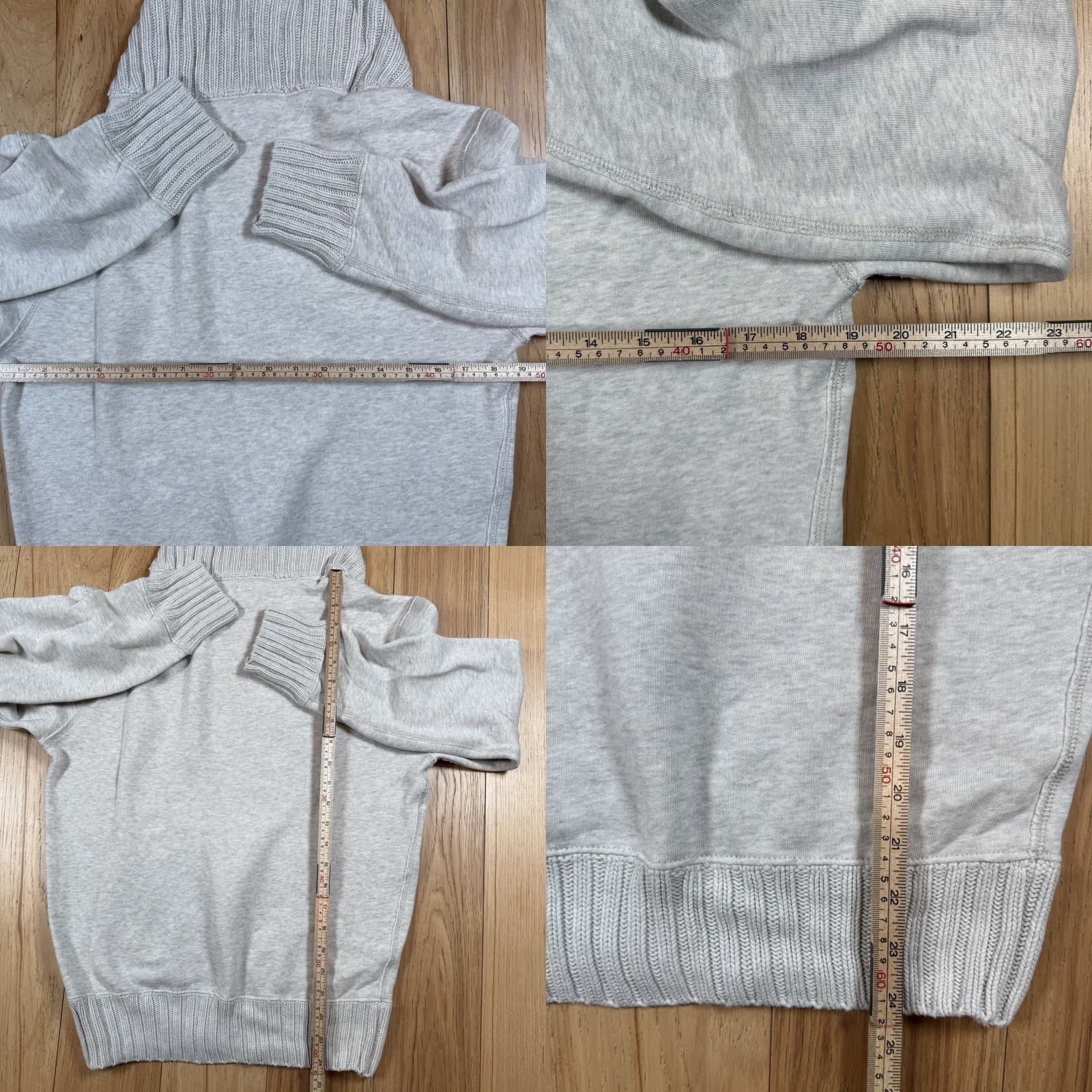 Polo Ralph Lauren VINTAGE Polo Ralph Lauren Sweatshirt Pullover Fleece Cotton-Blend Shawl Shawl PULLOVER Sweatshirt Gray S Mens Small Size Regular Mens Size US S / EU 44-46 / 1 - 8 Thumbnail
