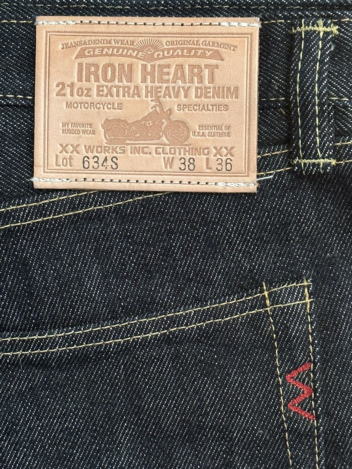 Iron Heart New 21oz Iron Heart 634S Selvedge Denim Straight Cut Jeans ...