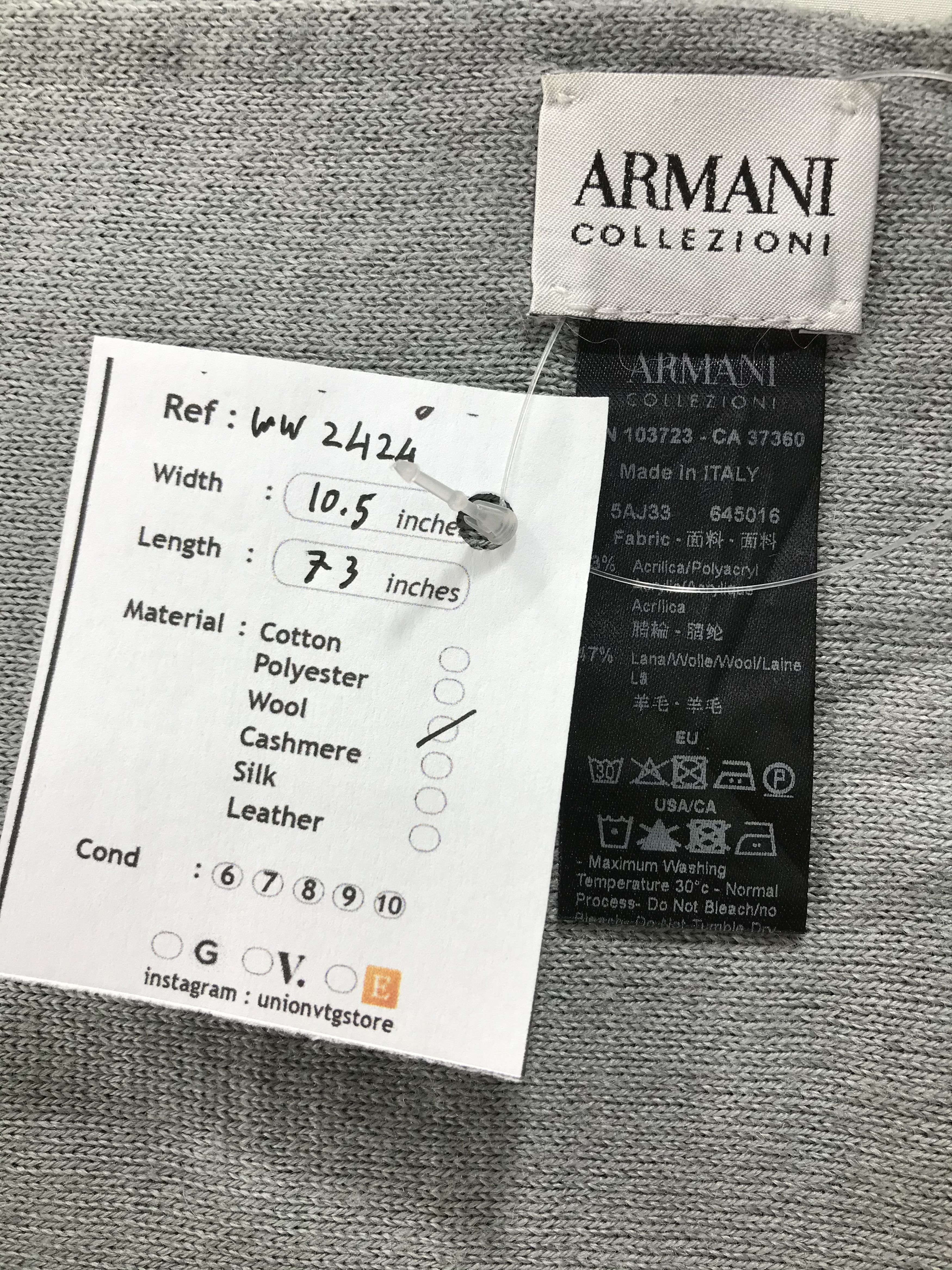Armani Collezioni × Vintage Armani Collezioni Scarf / Muffler / Neckwear - WW2424 Size ONE SIZE - 4 Thumbnail