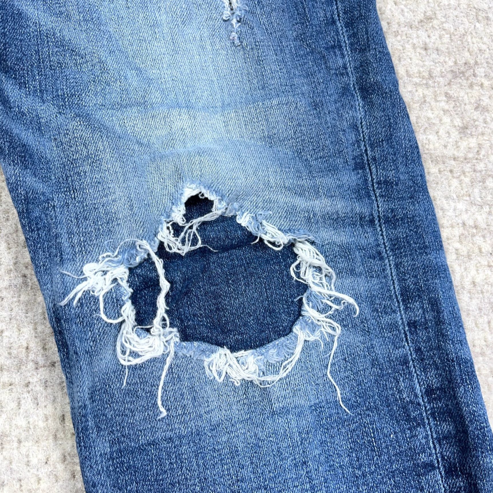 American Eagle Outfitters American Eagle Outfitters Jeans Men Slim Straight Distressed 30x32 Blue Cotton 5-Pocket Denim Size US 30 / EU 46 - 6 Thumbnail
