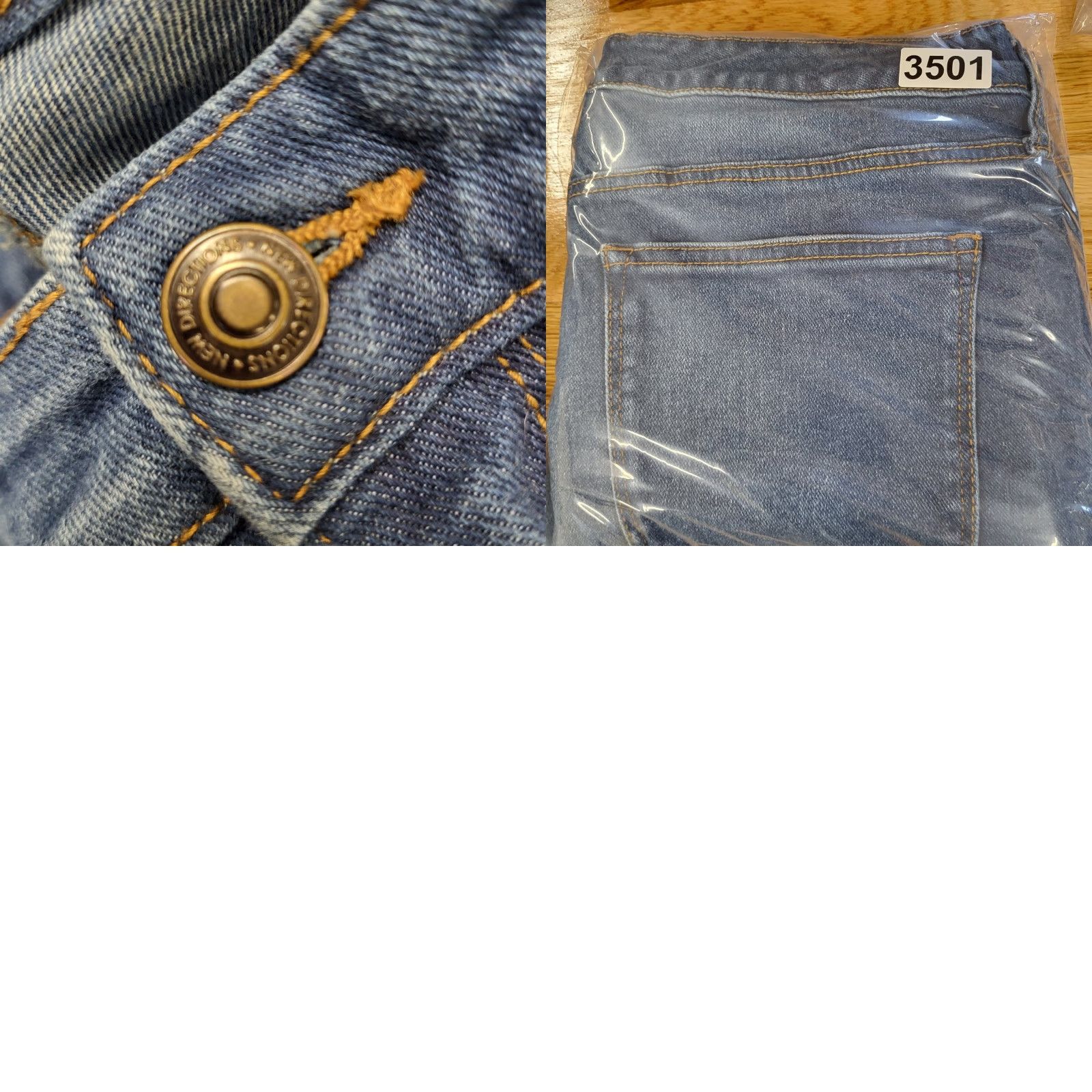 Denime New Directions Jeans Capris Women's 14 Reg Boyfriend Blue Denim Cuffed 5-Pocket Design Size 36" / US 14 / IT 50 - 9 Thumbnail