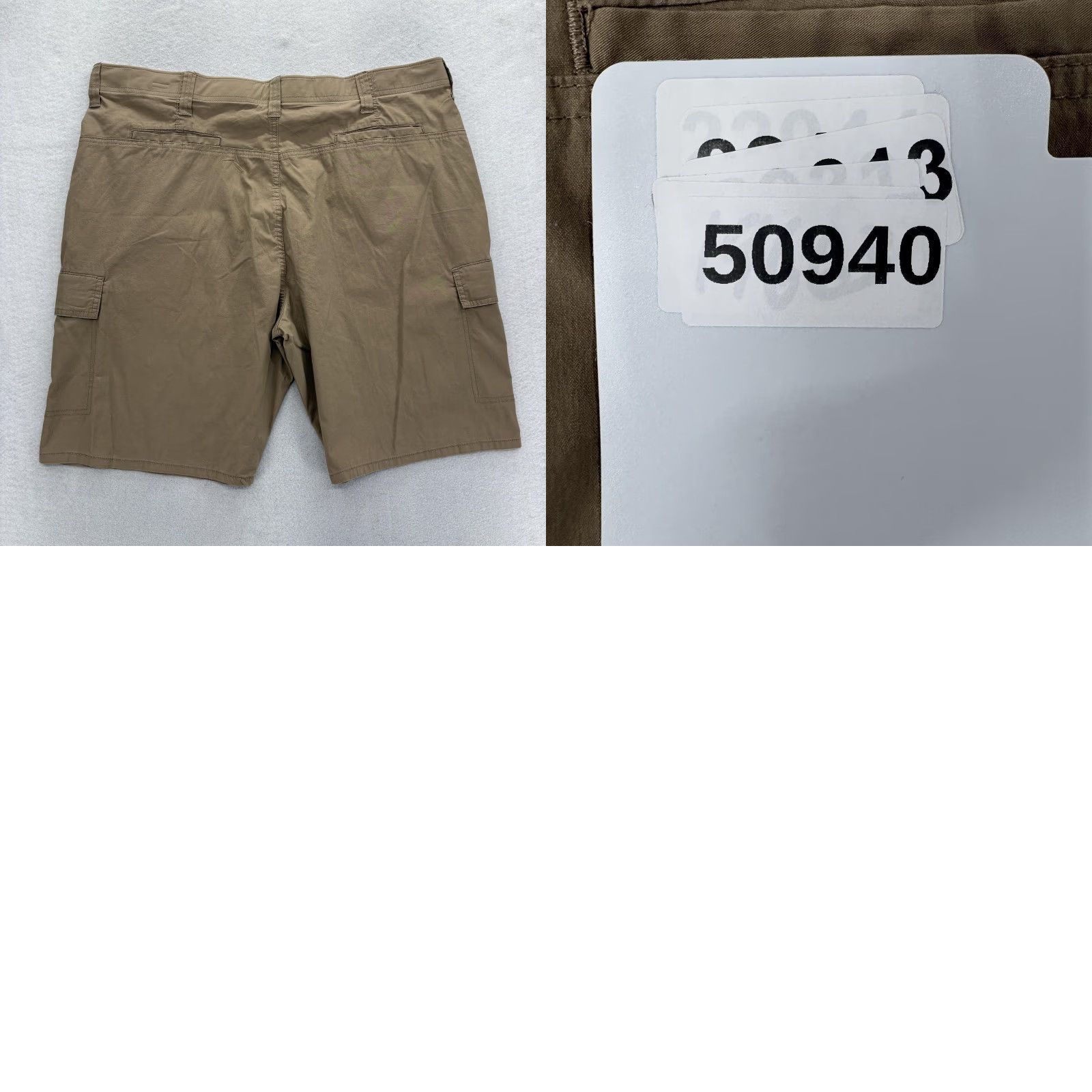 Wrangler Wrangler Cargo Shorts Mens 42 Beige Khaki Canvas Stretch Pockets 10in Inseam Regular Front Zip Summer Casual Travel Vintage No Size US 42 / EU 58 - 8 Thumbnail