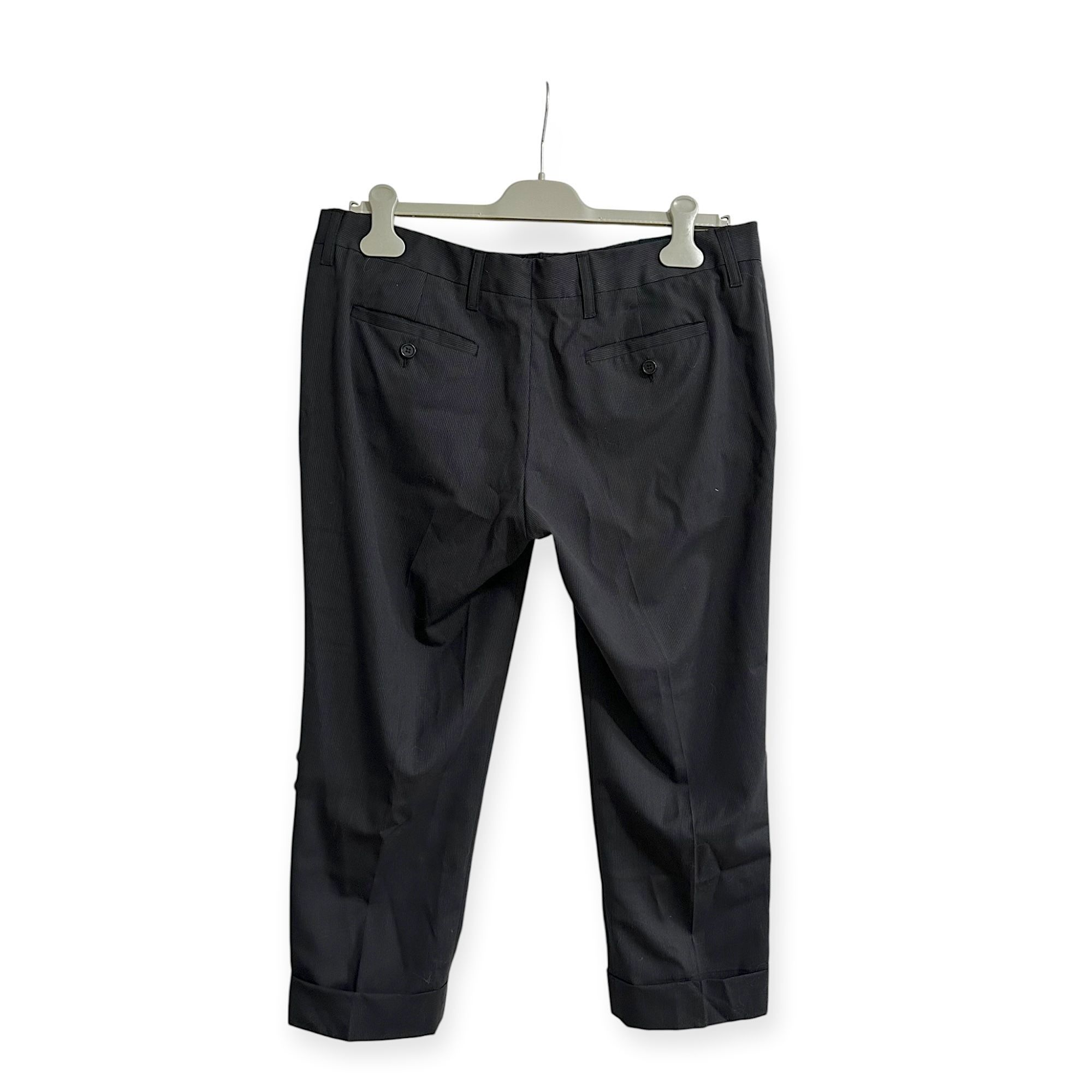 Prada Prada 2006 Wool Pants with Strap & Button Detail – IT 46 Size 32" / US 10 / IT 46 - 2 Thumbnail