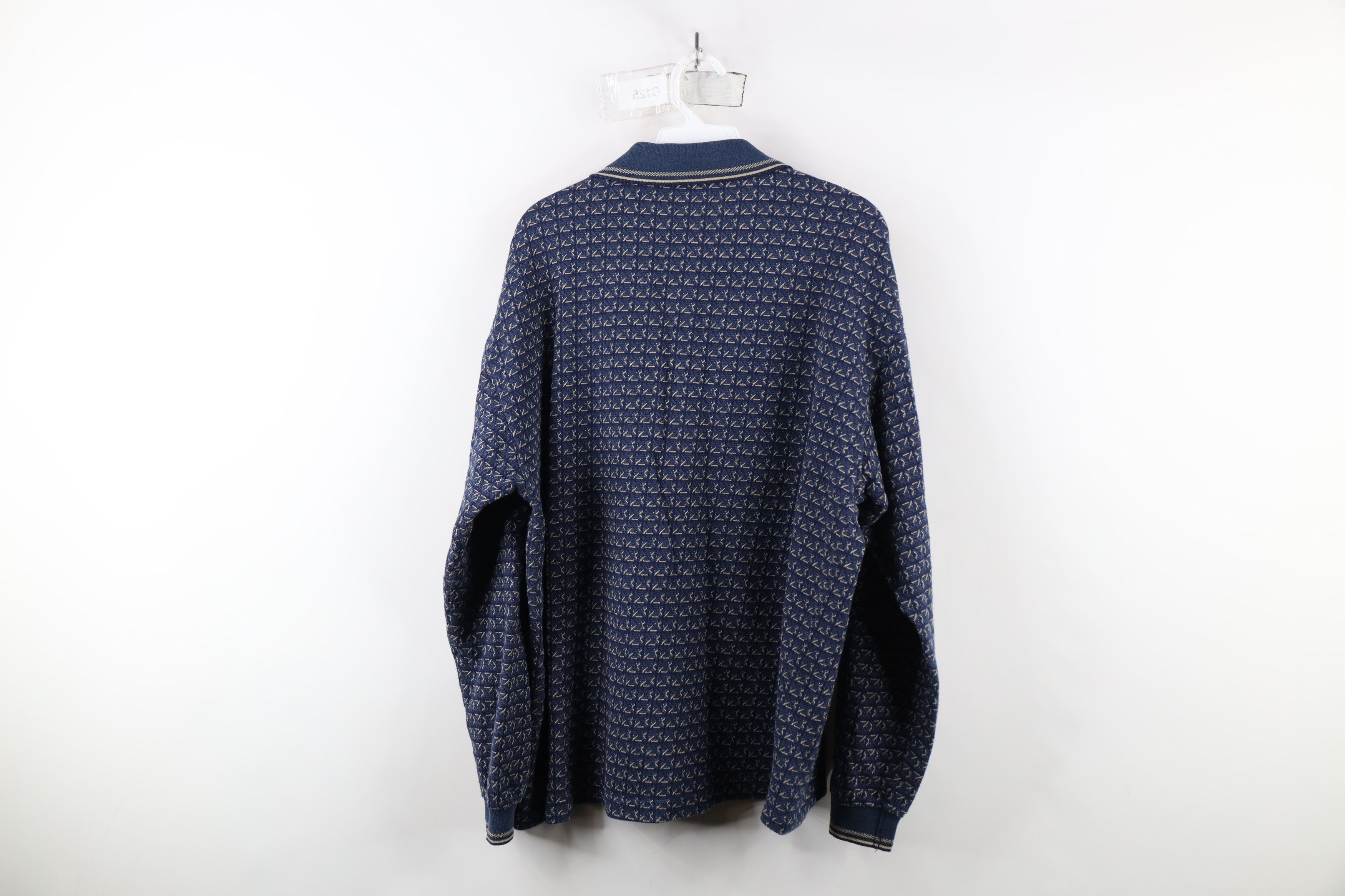 Vintage Vintage 90s Streetwear Knit Long Sleeve Rugby Polo Shirt Size US L / EU 52-54 / 3 - 8 Thumbnail