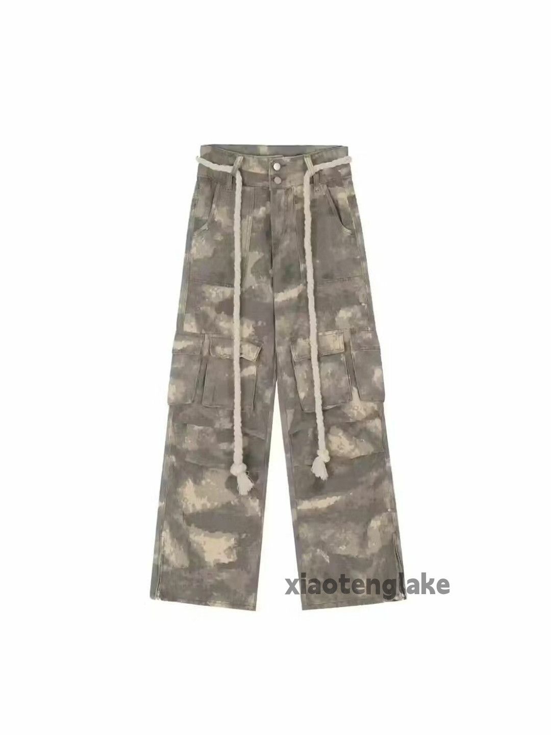 Designer × Japanese Brand × Vintage washed faded utility camo baggy flared cargo pants Size US 30 / EU 46 - 3 Thumbnail