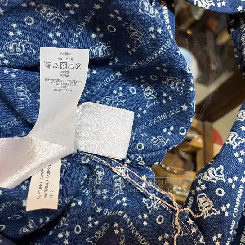 RRL Ralph Lauren RRL Ralph Lauren Blue-dyed printed logo shirt Size US M / EU 48-50 / 2 - 5 Thumbnail