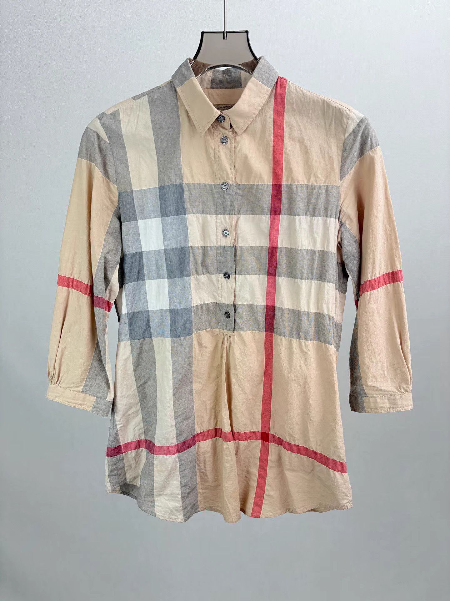 Burberry BURBERRY Check Long Sleeve Shirt Size US XS / EU 42 / 0 - 1 Thumbnail