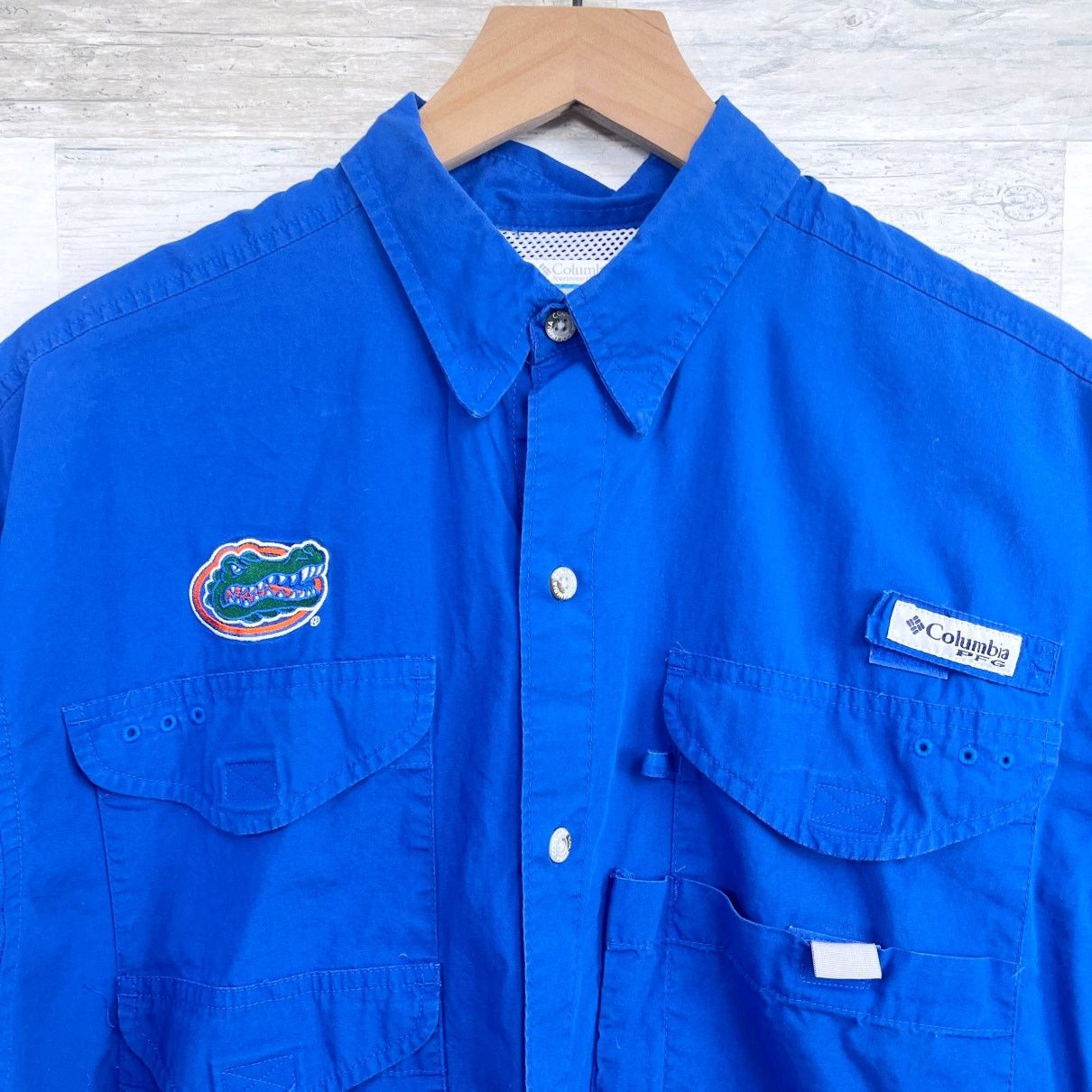 Columbia Florida Gators Columbia PFG Bonehead Shirt Blue Short Mens M Size US M / EU 48-50 / 2 - 2 Thumbnail