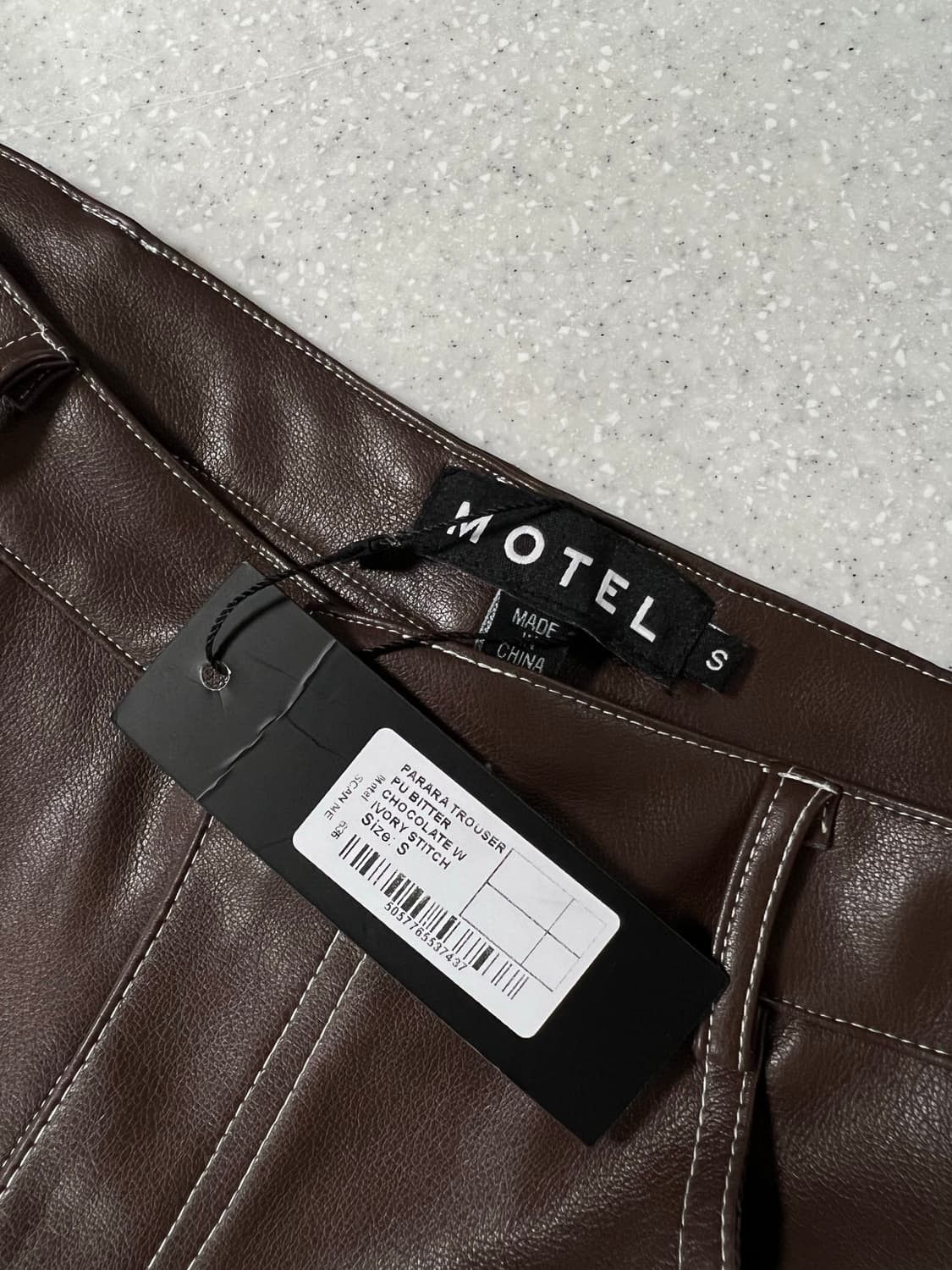 Other Motelrocks Parara Trouser In PU Bitter Chocolate Size 28" / US 6 / IT 42 - 4 Thumbnail