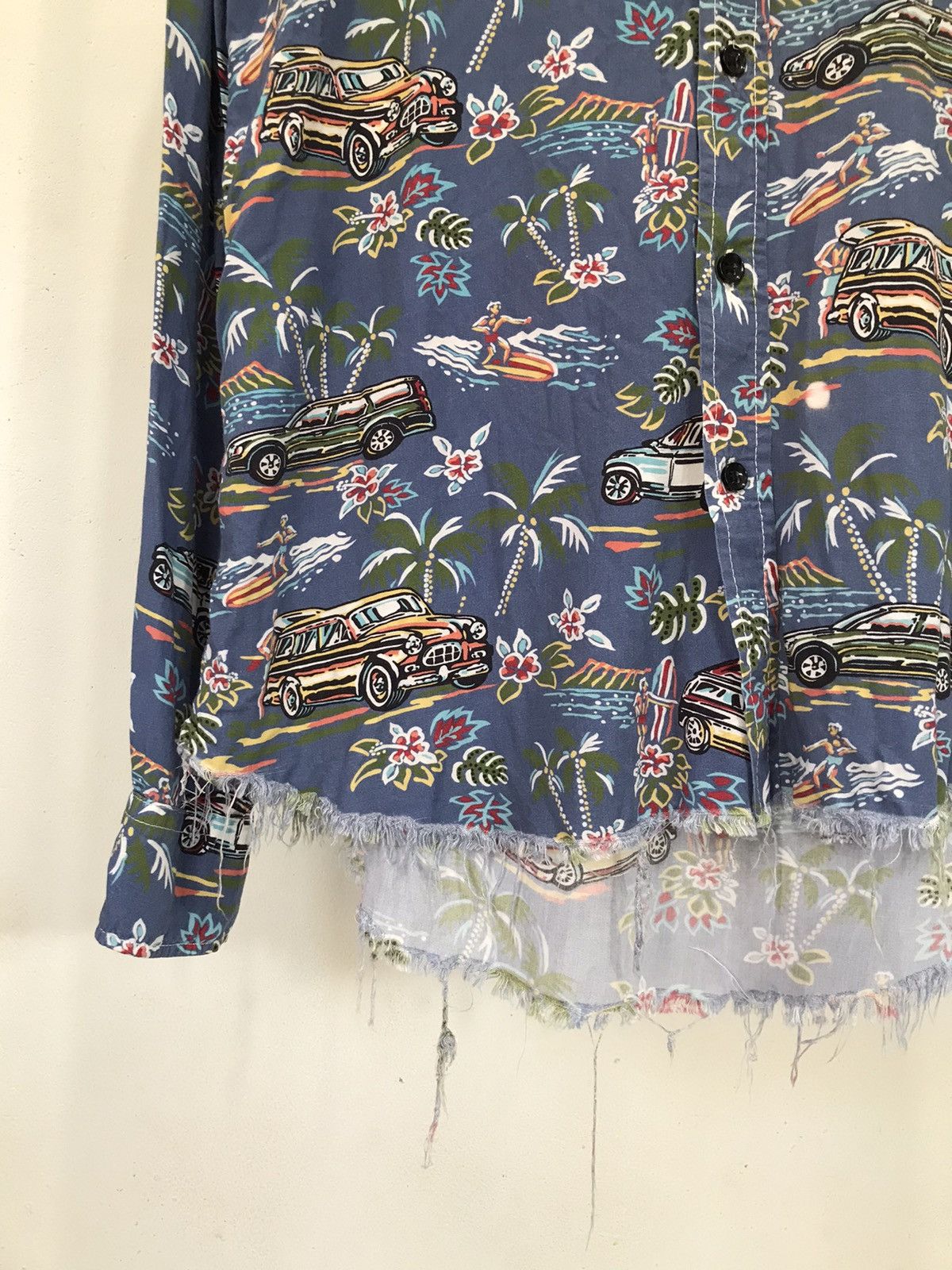 Japanese Brand Hawaii Car Shirt Silk 'Saint Laurent style' Size US M / EU 48-50 / 2 - 6 Thumbnail