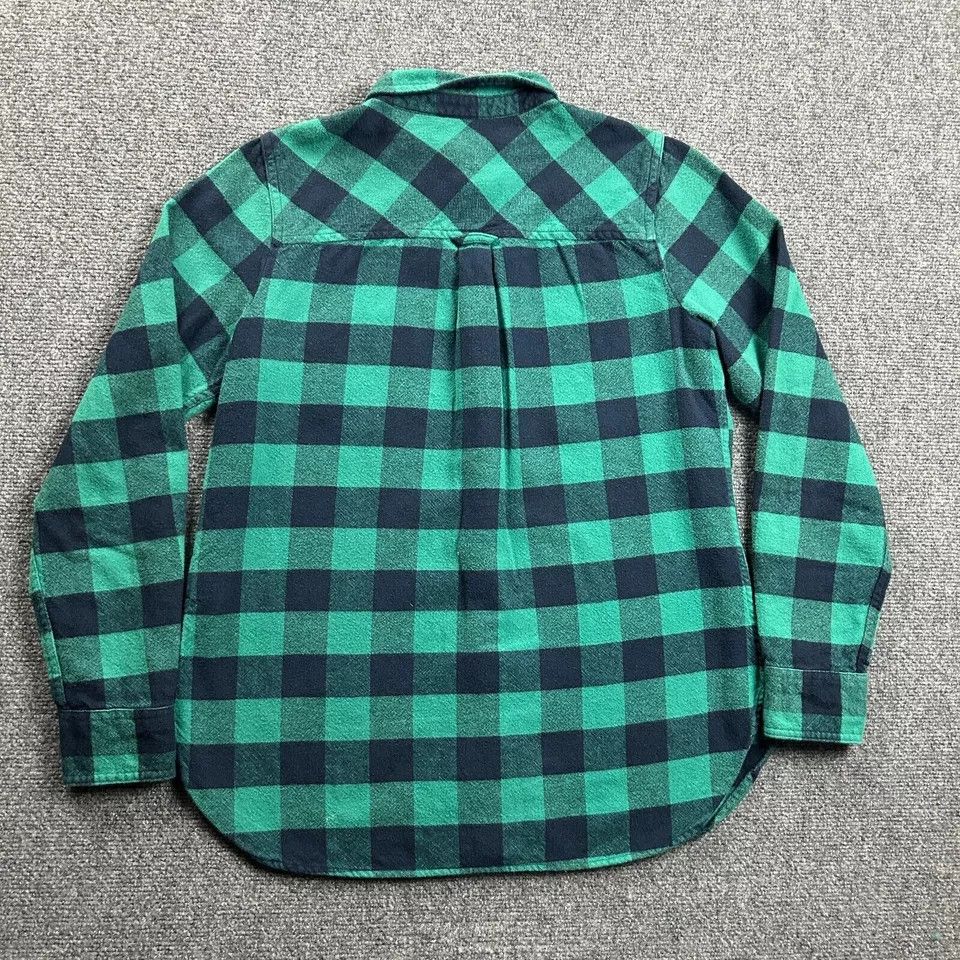 J.Crew J Crew Flannel Shirt Womens 8 Check Boy Pocket Cotton Wool Size M / US 6-8 / IT 42-44 - 7 Thumbnail