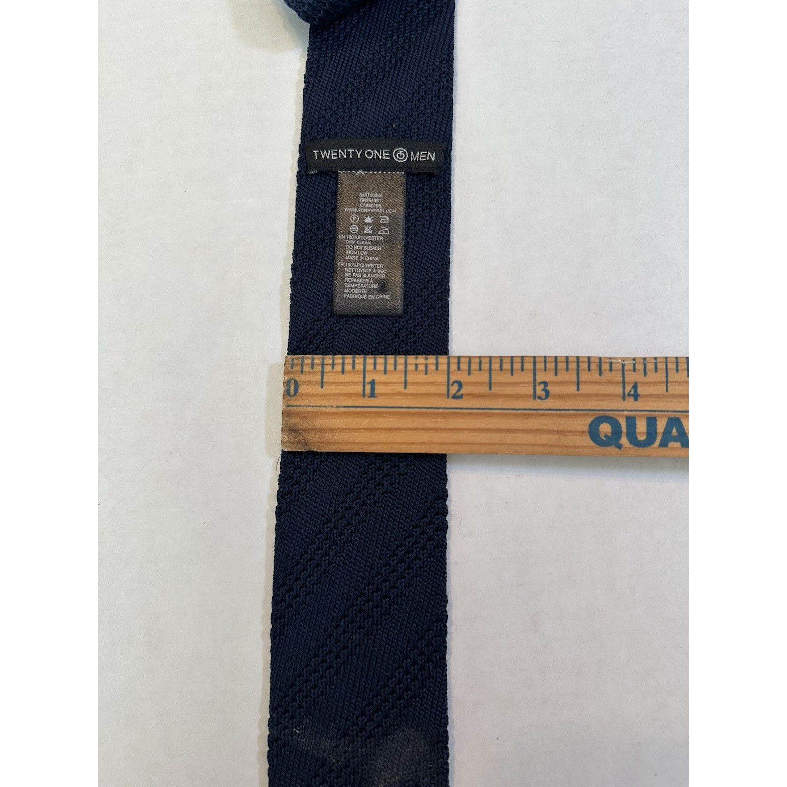 Twenty Twenty One Mens Neck Tie Knit Mesh Square End Blue Preppy Size ONE SIZE - 10 Thumbnail