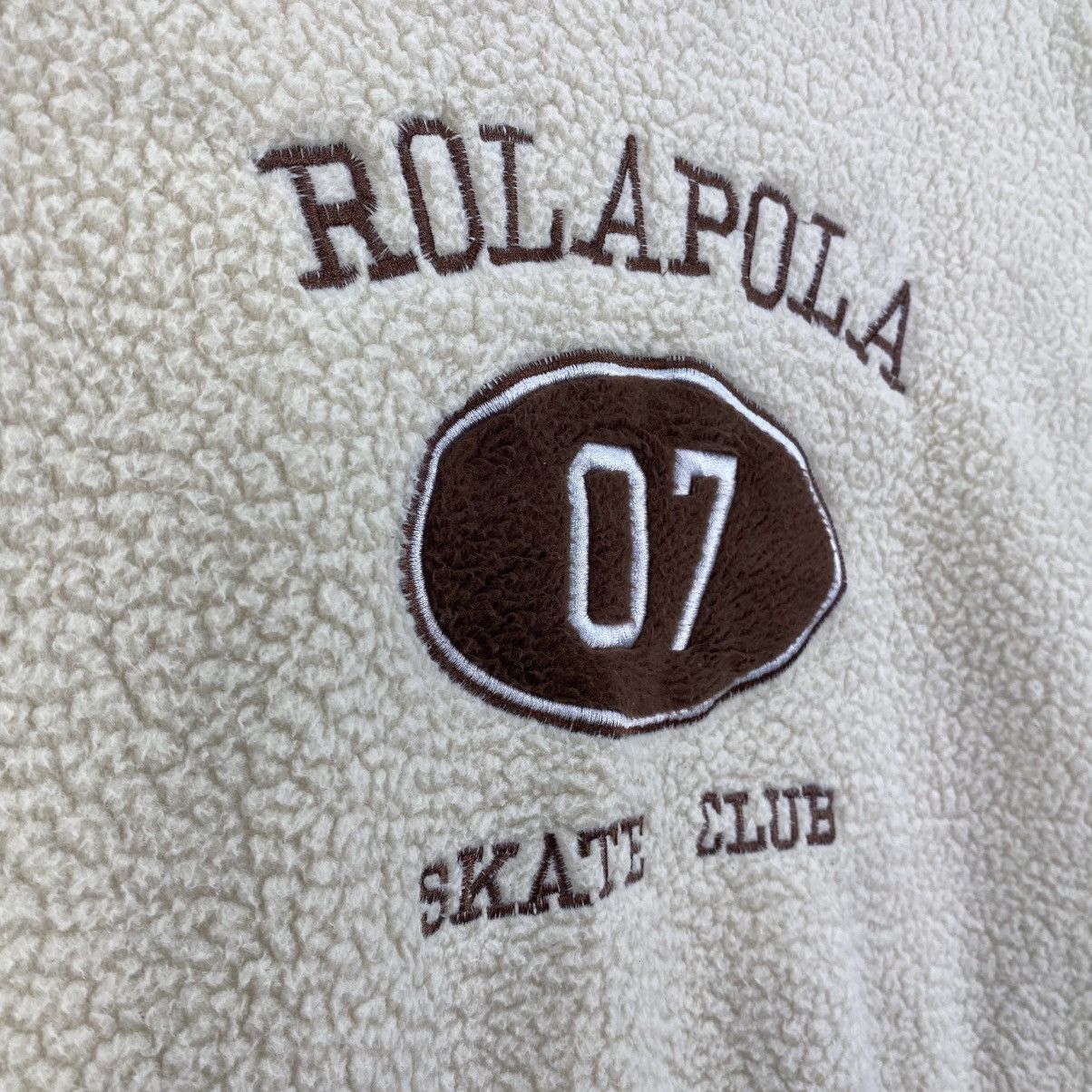 Japanese Brand Kurijyua Rolapola Skate Club Fleece Pullover Vintage Style Size US L / EU 52-54 / 3 - 7 Thumbnail