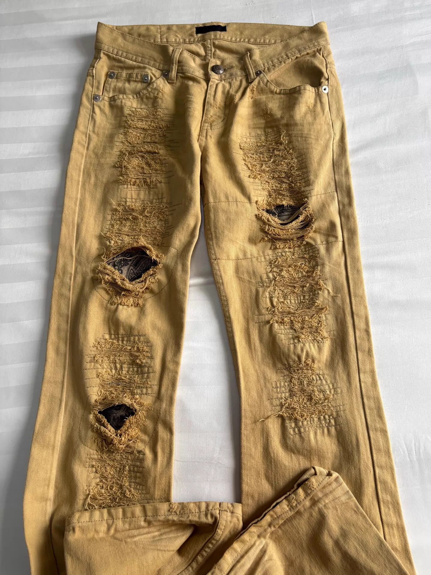 Other Midas Vintage Jpn Distressed Ripped Stitch Denim Jean Size US 33 - 4 Thumbnail