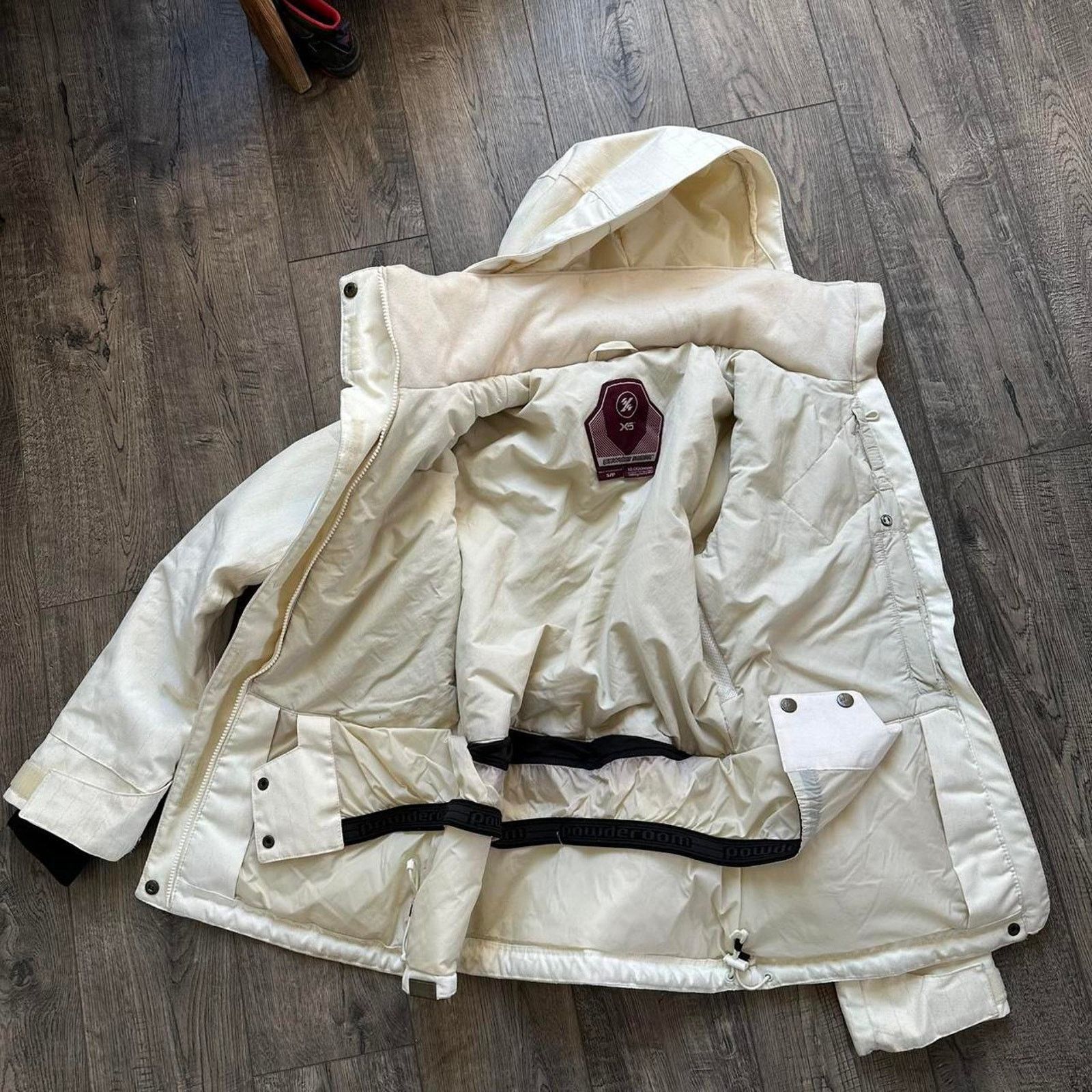 Vintage Vintage 00s Pinstripe Ski Snowboard Puffer Zip Winter Jacket Size S / US 4 / IT 40 - 4 Thumbnail
