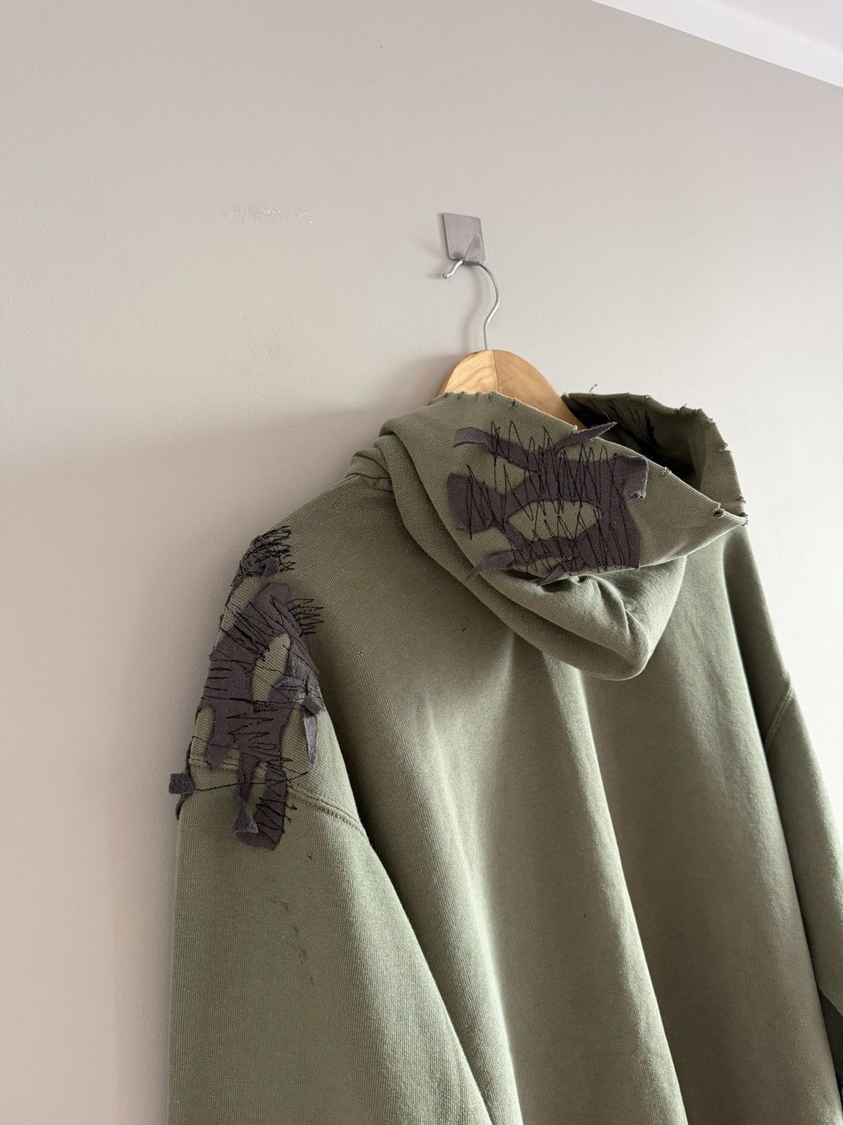 Vintage Custom Distressed Zip Hoodie “FUCK” Fruit of the Loom Base Size US L / EU 52-54 / 3 - 6 Thumbnail