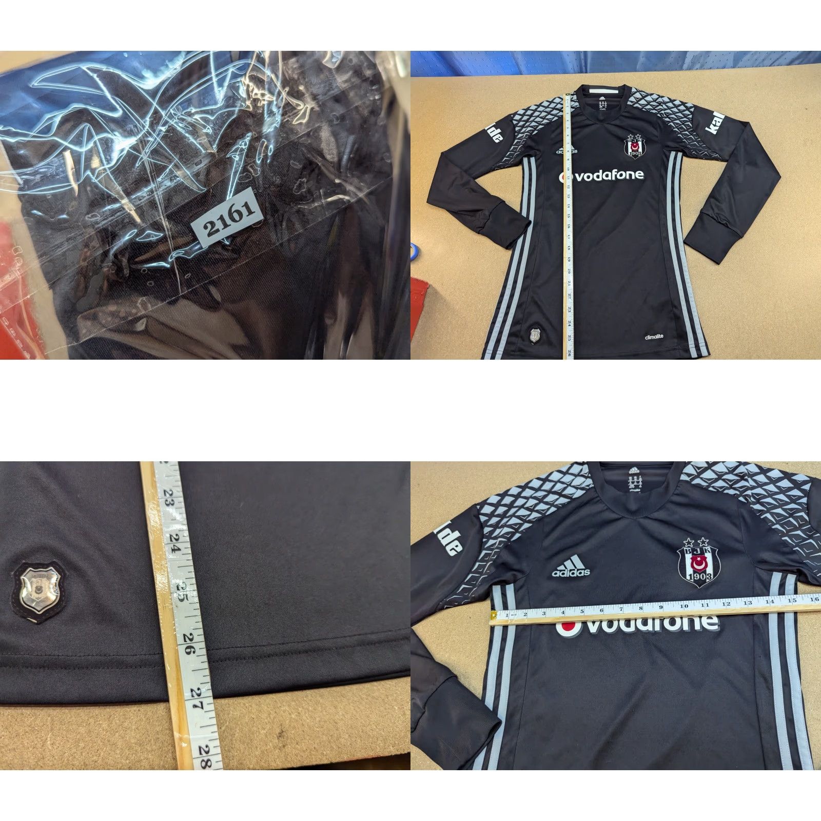 Adidas Adidas Besiktas 2016-2017 Mens Goalkeeper Jersey Adult Size XS Football Trikot Jersey Mens XS Black Polyester Quick Dry Team Sports Football Shirt Size US XS / EU 42 / 0 - 8 Thumbnail