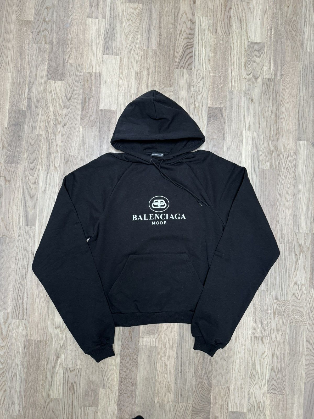 image of Balenciaga Mode Hoodie in Black, Men's (Size Small)