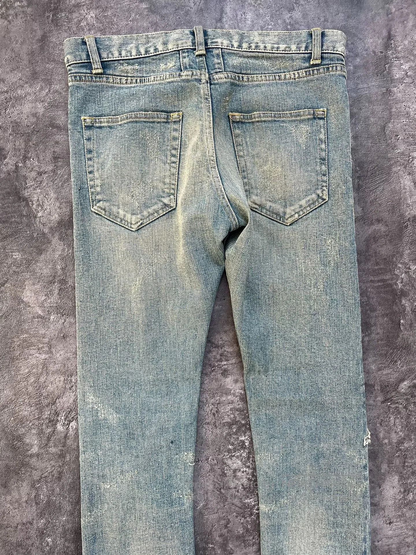 Saint Laurent Paris Saint Laurent Distressed Light Blue Jeans. Size US 29 - 9 Thumbnail