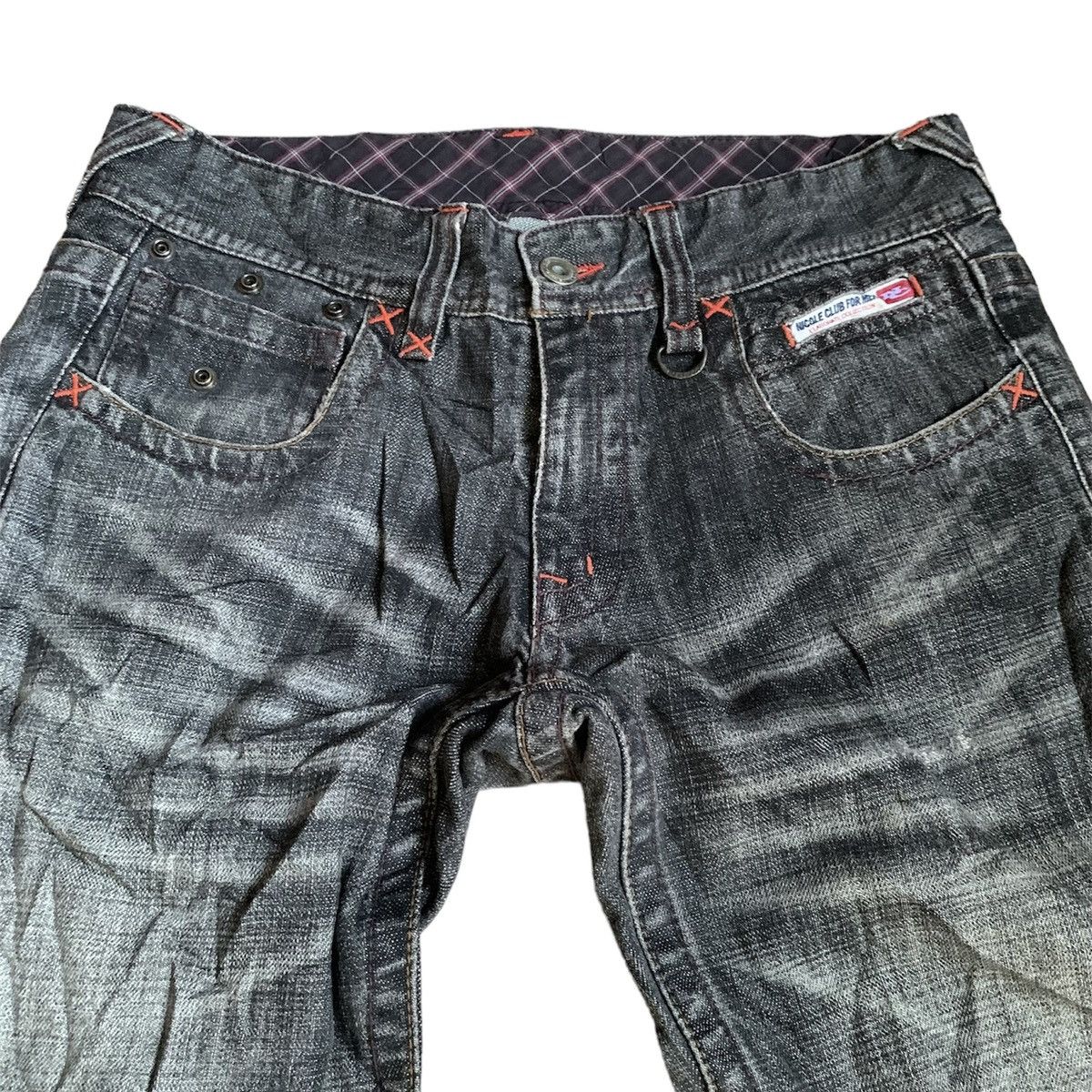 If Six Was Nine Nicole Club For Men Mud Wash Flare Jeans Size US 29 - 4 Thumbnail