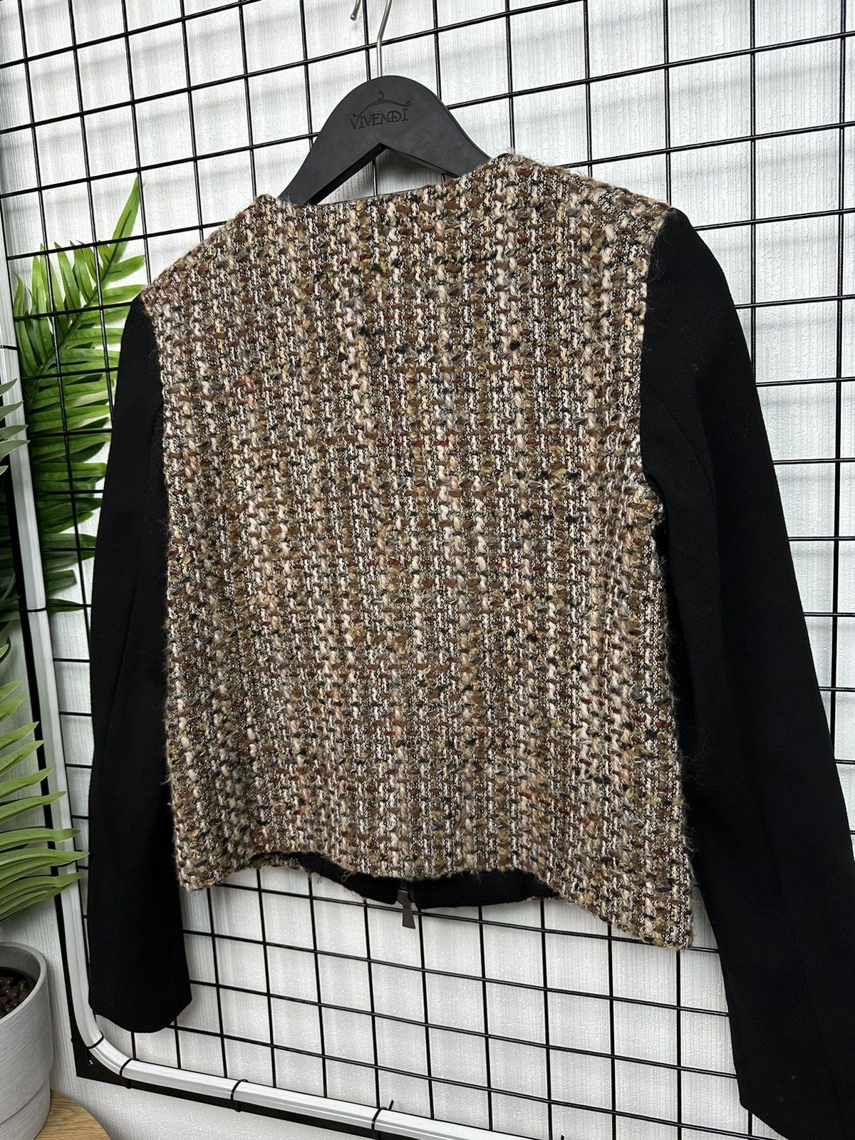 Marella × Max Mara × Weekend Max Mara Marella by Max Mara blazer Womens zip Jacket tweed wool 4 sz Size S / US 4 / IT 40 - 13 Thumbnail