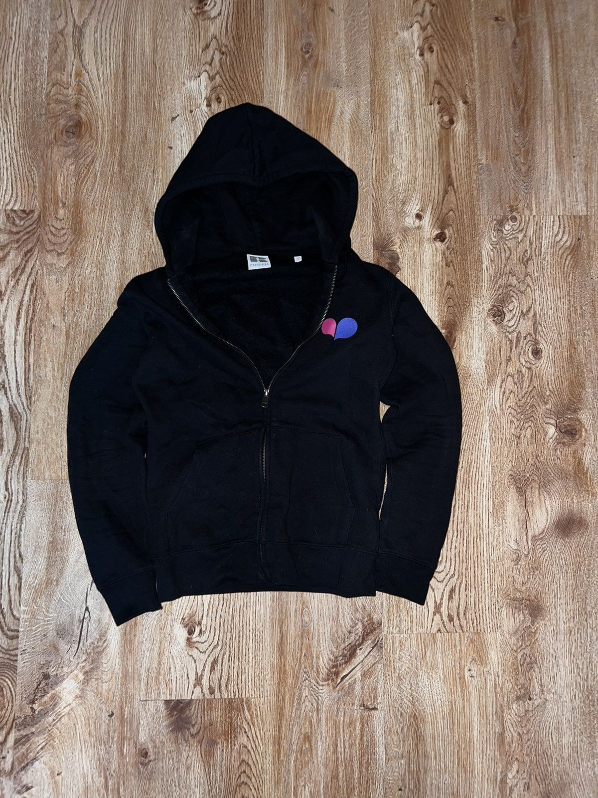 Russell Athletic × Vintage Vintage Russell Athletic Zip Up Hoodie Black Lowe Size US S / EU 44-46 / 1 - 7 Thumbnail