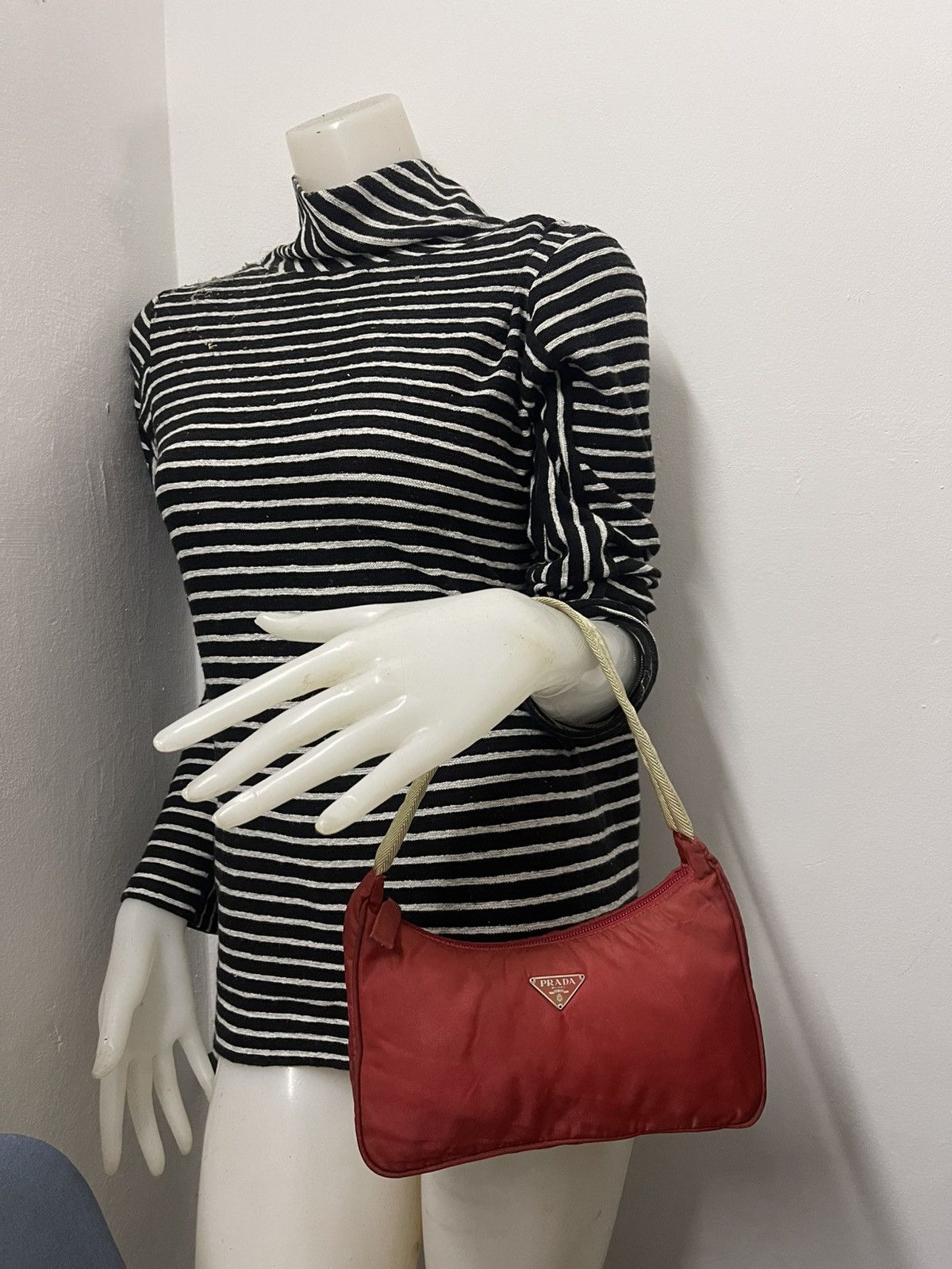Prada VINTAGE PRADA TESSUTO SMALL HOBO BAG Size ONE SIZE - 18 Thumbnail