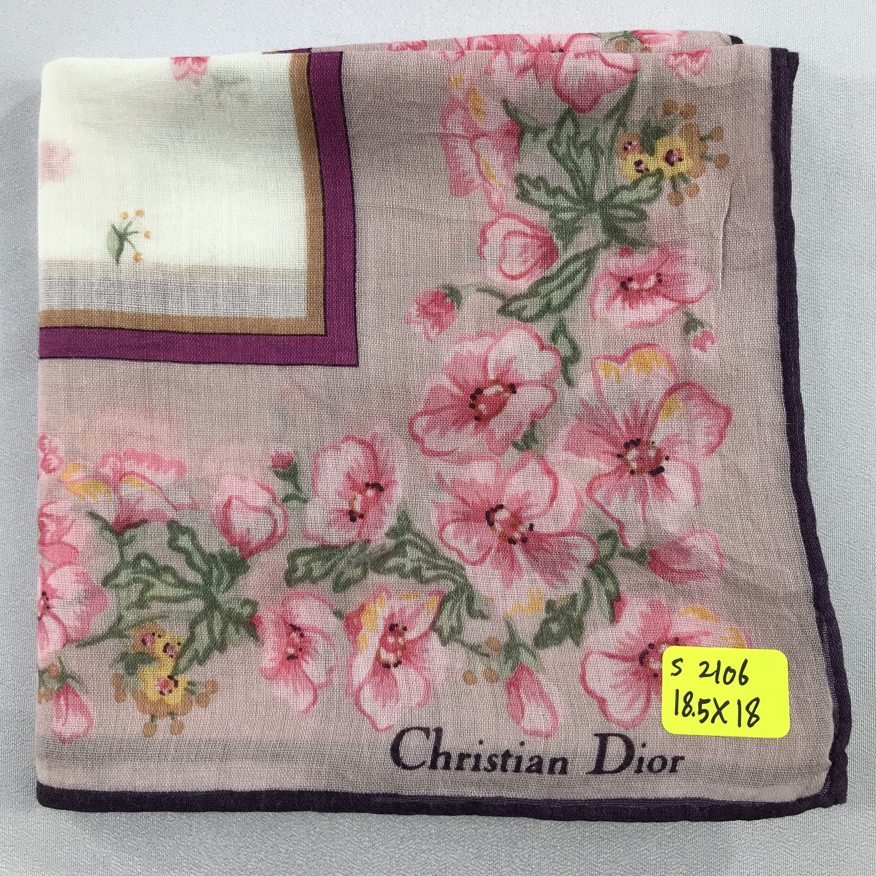 Vintage Christian Dior Bandana / Handkerchief / Neckerchief - S2106 Size ONE SIZE - 5 Thumbnail