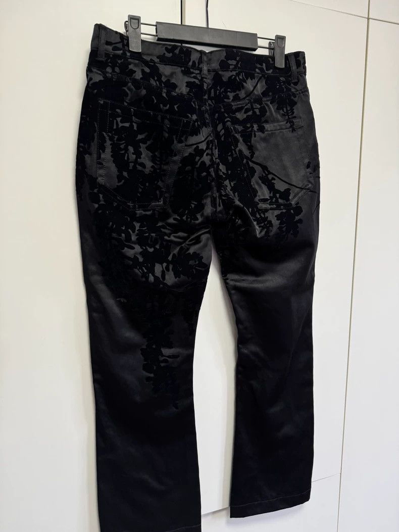 Ann Demeulemeester ANN DEMEULEMEESTER black velvet silk pants Size US 28 / EU 44 - 6 Thumbnail