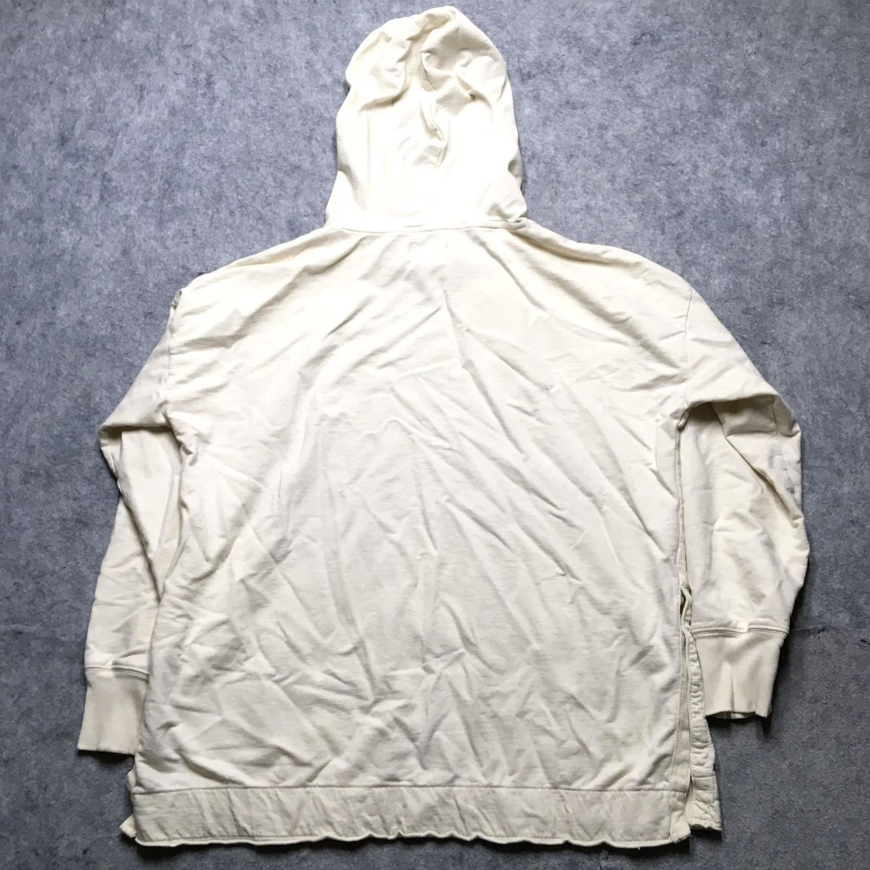 Vintage Aerie Hoodie Womens Medium White Cotton Knit Side Slit Long Sleeve Pullover Size M / US 6-8 / IT 42-44 - 6 Thumbnail