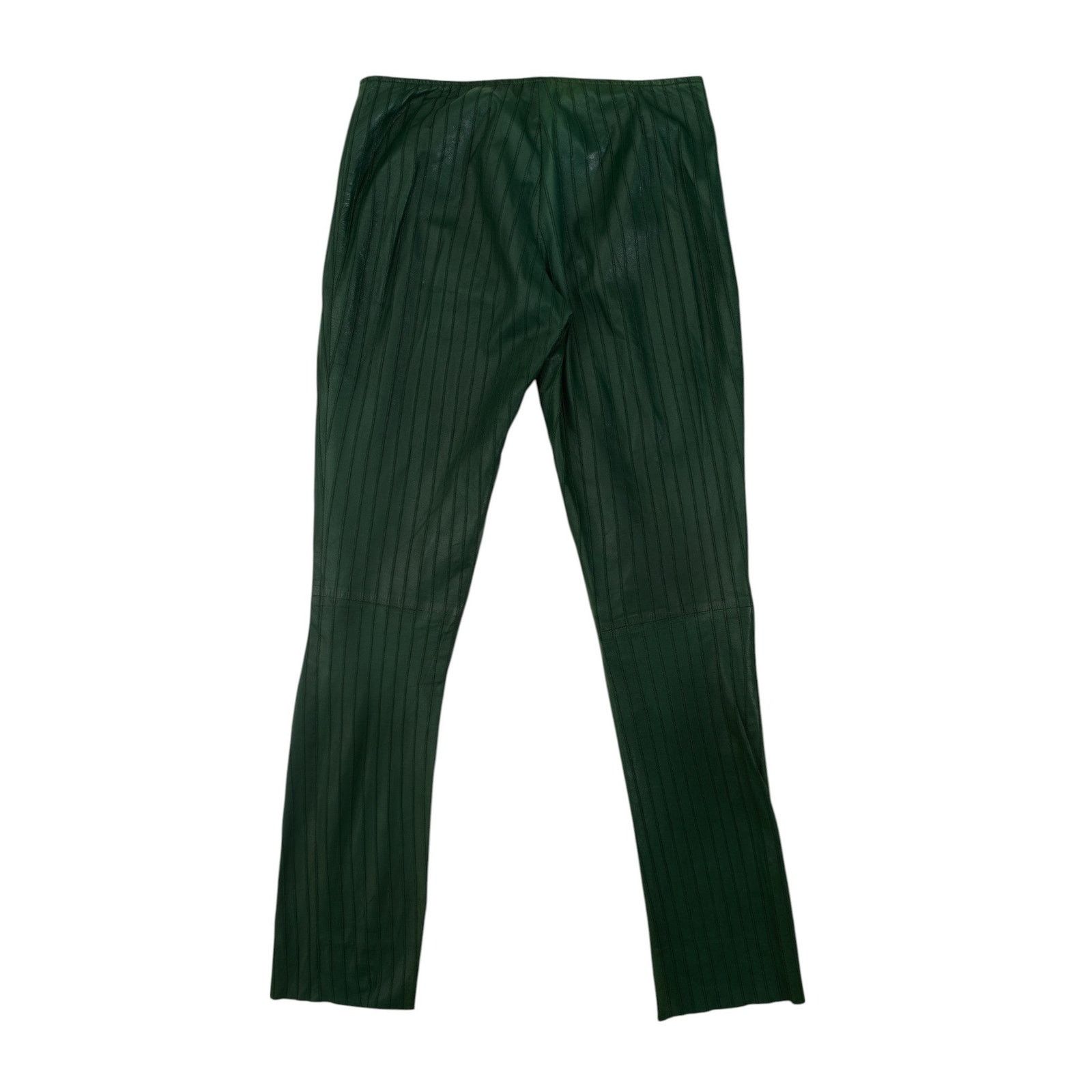 Gucci F/W 1999 by Tom Ford Green Leather Trousers Size 28" / US 6 / IT 42 - 2 Thumbnail