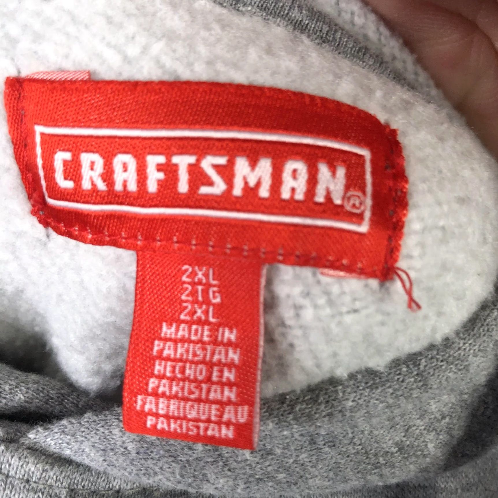 Logo 7 Craftsman Hoodie Mens 2XL Gray Logo Pullover Fleece Workwear Pockets Graphic Print Size US XXL / EU 58 / 5 - 6 Thumbnail