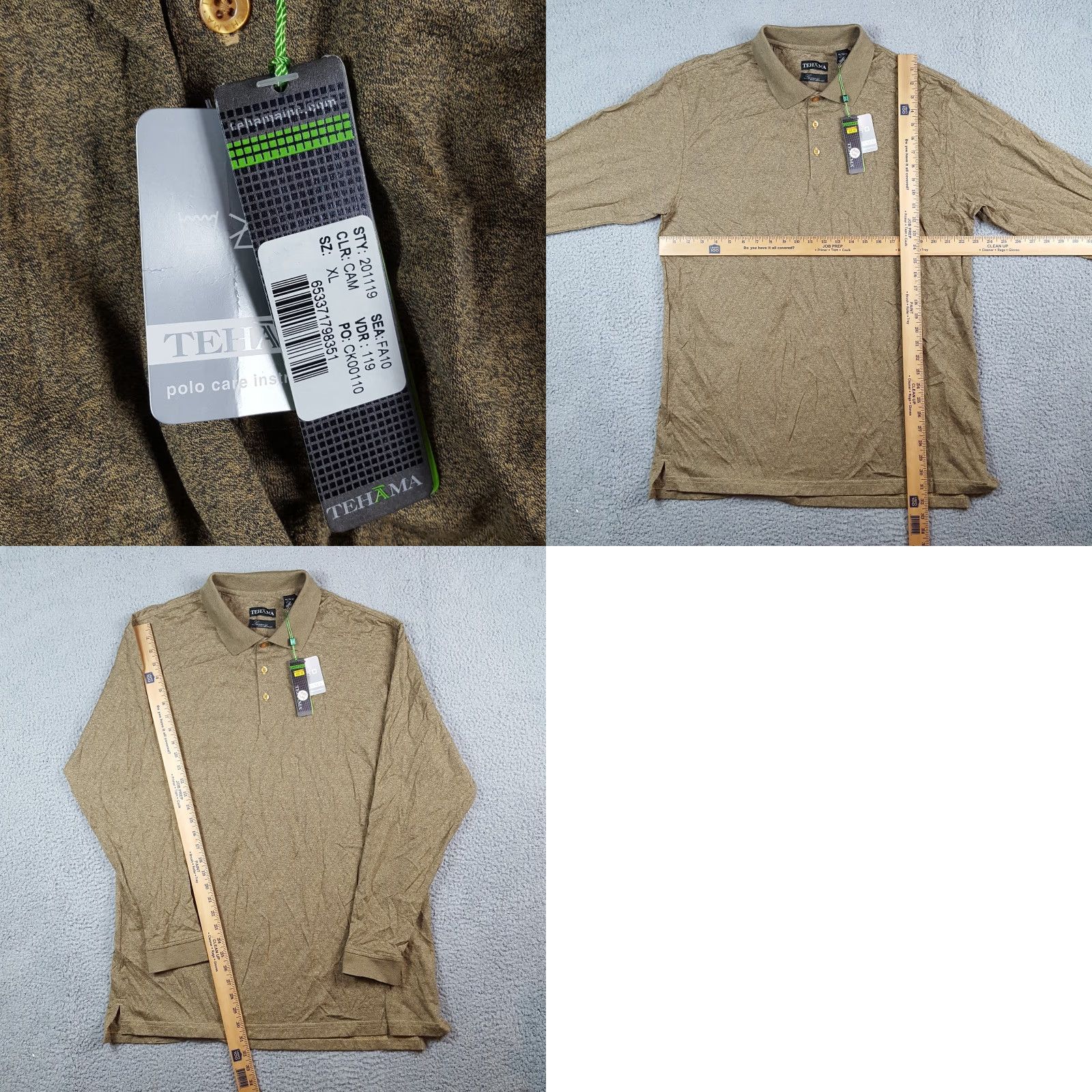 Vintage VINTAGE Teháma Polo Shirt Brown Breathable Long Sleeve Luxury Polo XL Men Short summary Size US XL / EU 56 / 4 - 8 Thumbnail