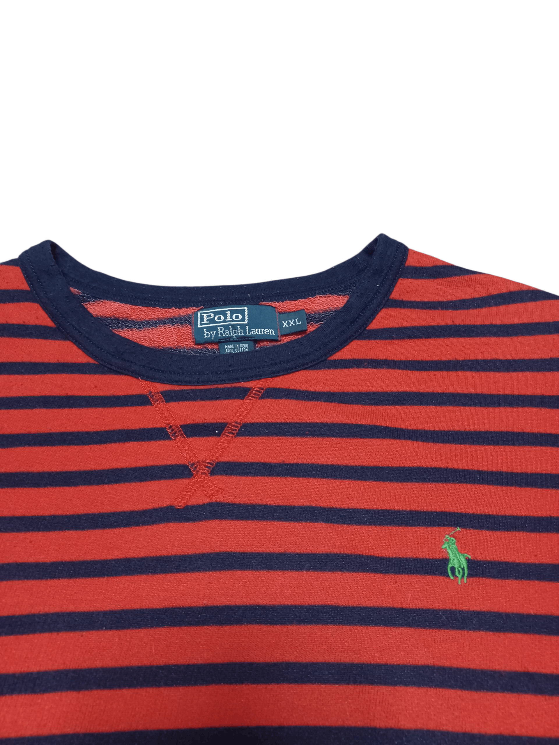 Polo Ralph Lauren POLO RALPH LAUREN VINTAGE LUXURY STRIPED LIGHT SWEATSHIRT Size US XXL / EU 58 / 5 - 2 Thumbnail